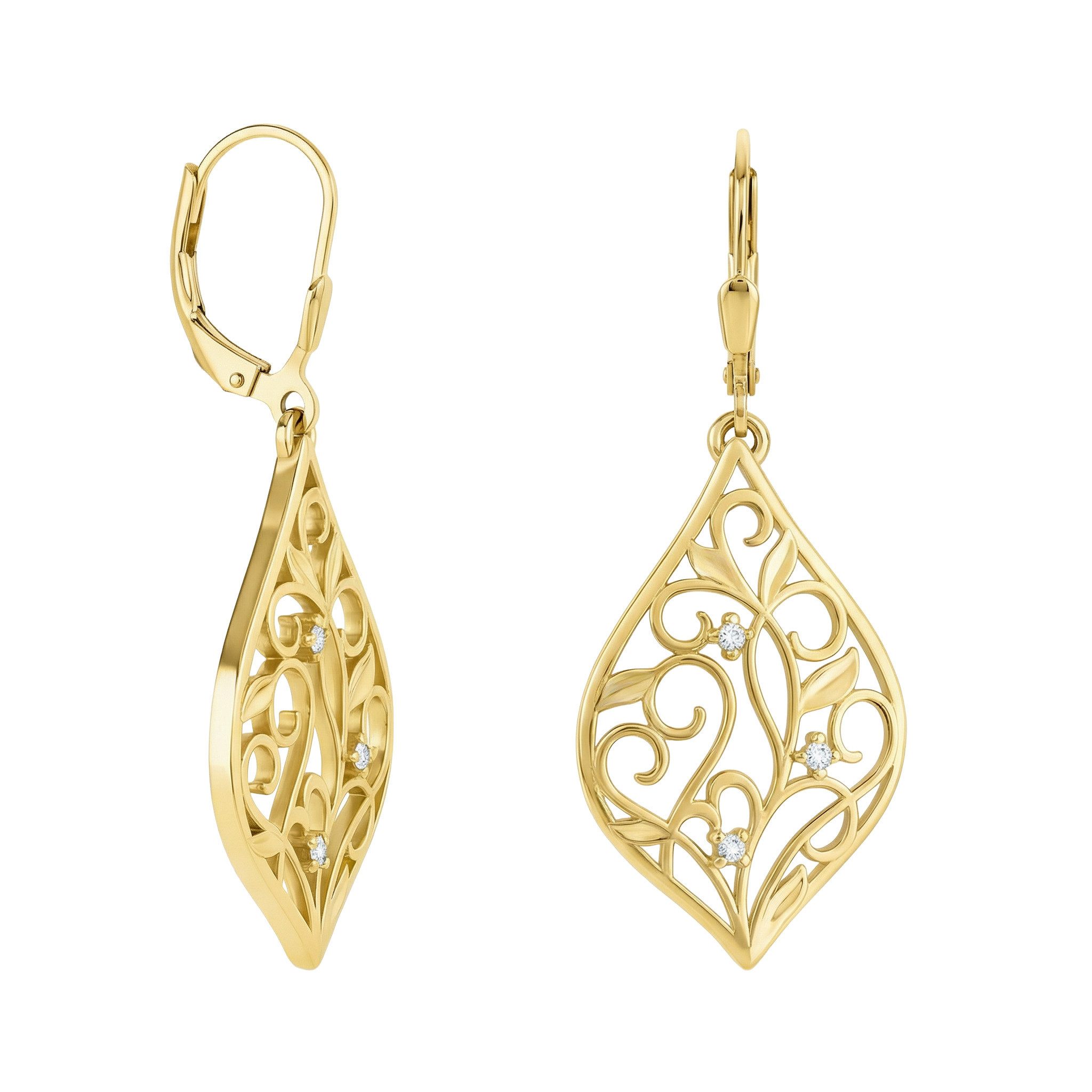 Sofia Milani Paar Ohrhänger Blatt, 925 Silber Damen Schmuck - E2070 günstig online kaufen