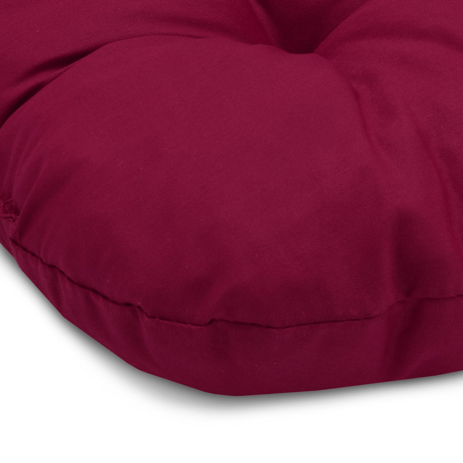 Beautissu Stuhlkissen 4er Set Sitzkissen Lisa Rot, 40x40x8cm, Indoor & Outdoor Kissen mit 8cm Schaumstoff Füllung, widerstandsfähig