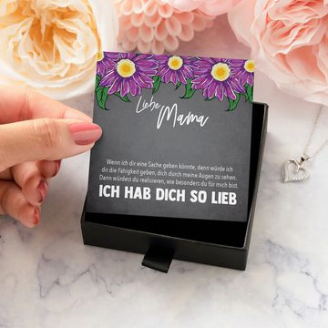 22Feels Schmuckset Mama Geschenk Muttertag Geburtstag Frauen Schmuck Herz Halskette Karte, Echt-Silber 925/000, Karte Made In Germany