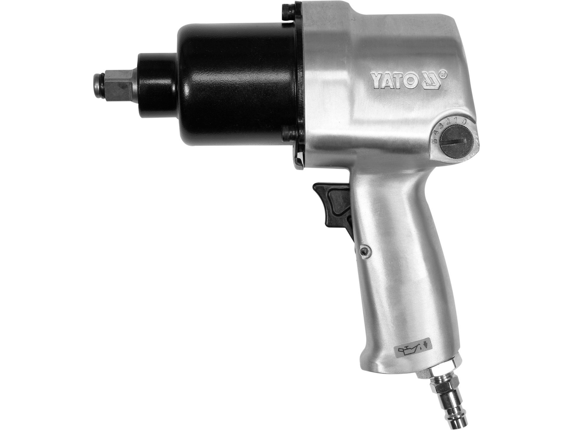 Yato Druckluft-Schlagschrauber Pneumatischer Schlagschrauber 1/2" 1000 Nm, (komplett)