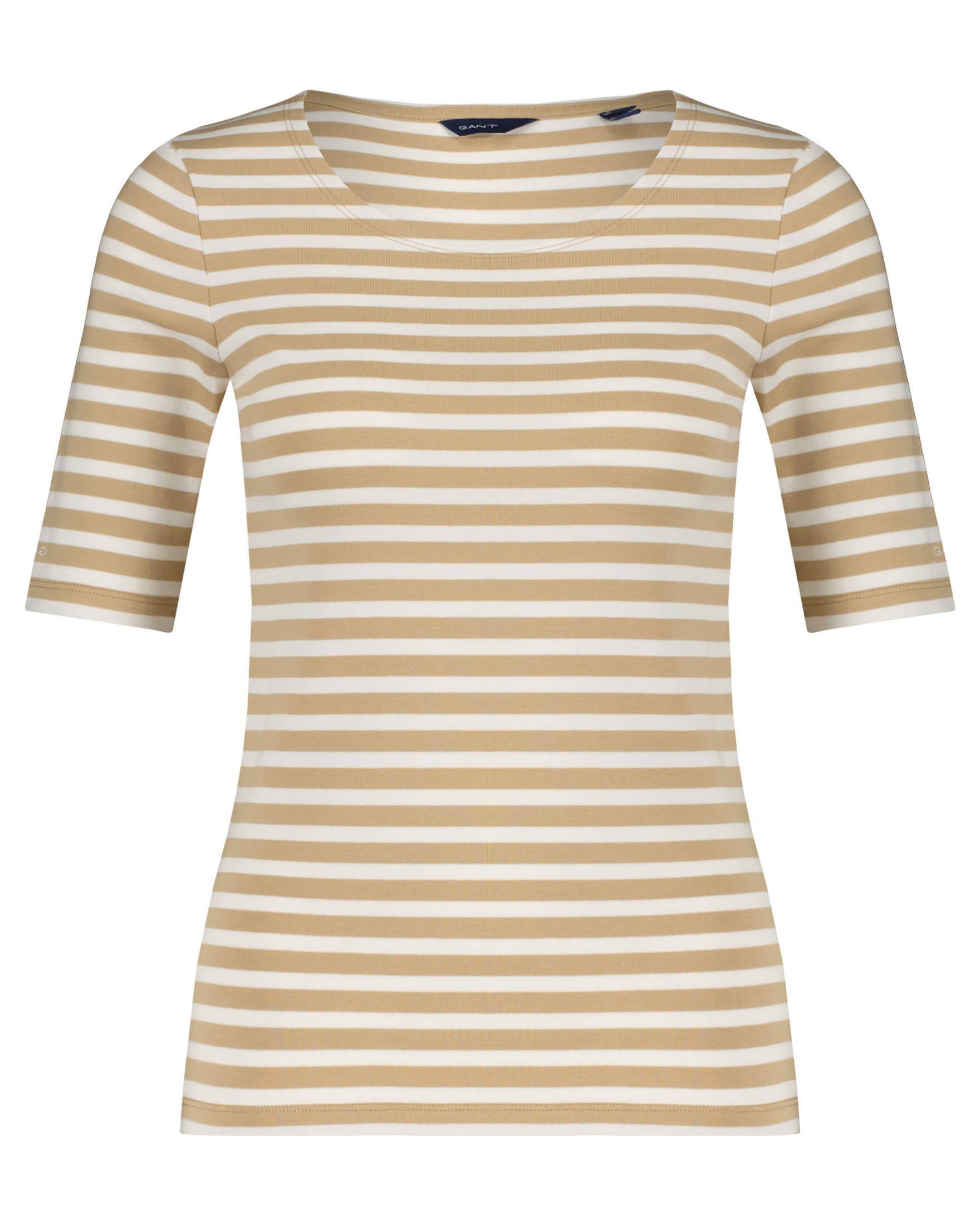 Gant T-Shirt Damen Shirt Kurzarm (1-tlg) sand (21)