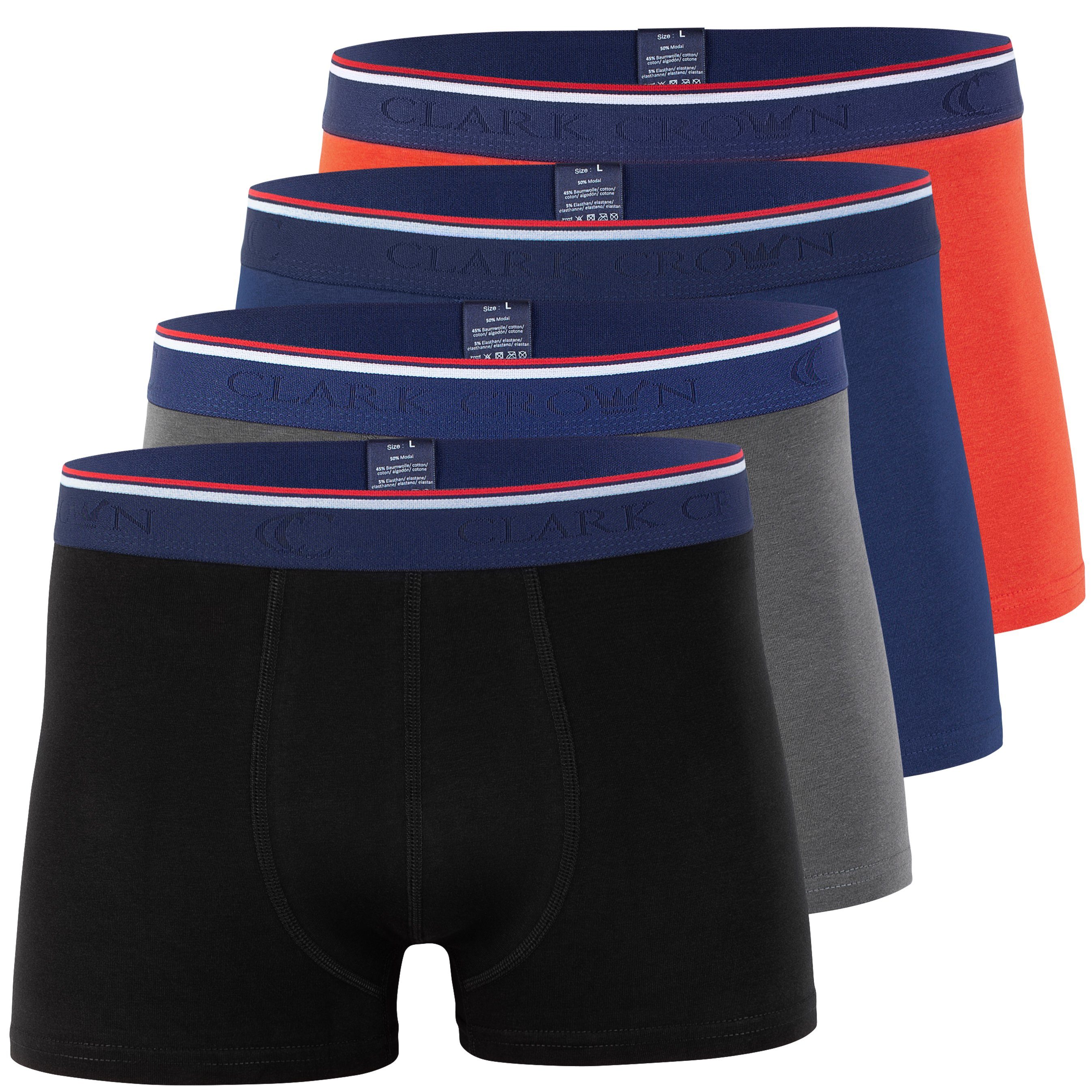 Clark Crown® Boxershorts (4-St) in weicher Modal Cotton Qualität