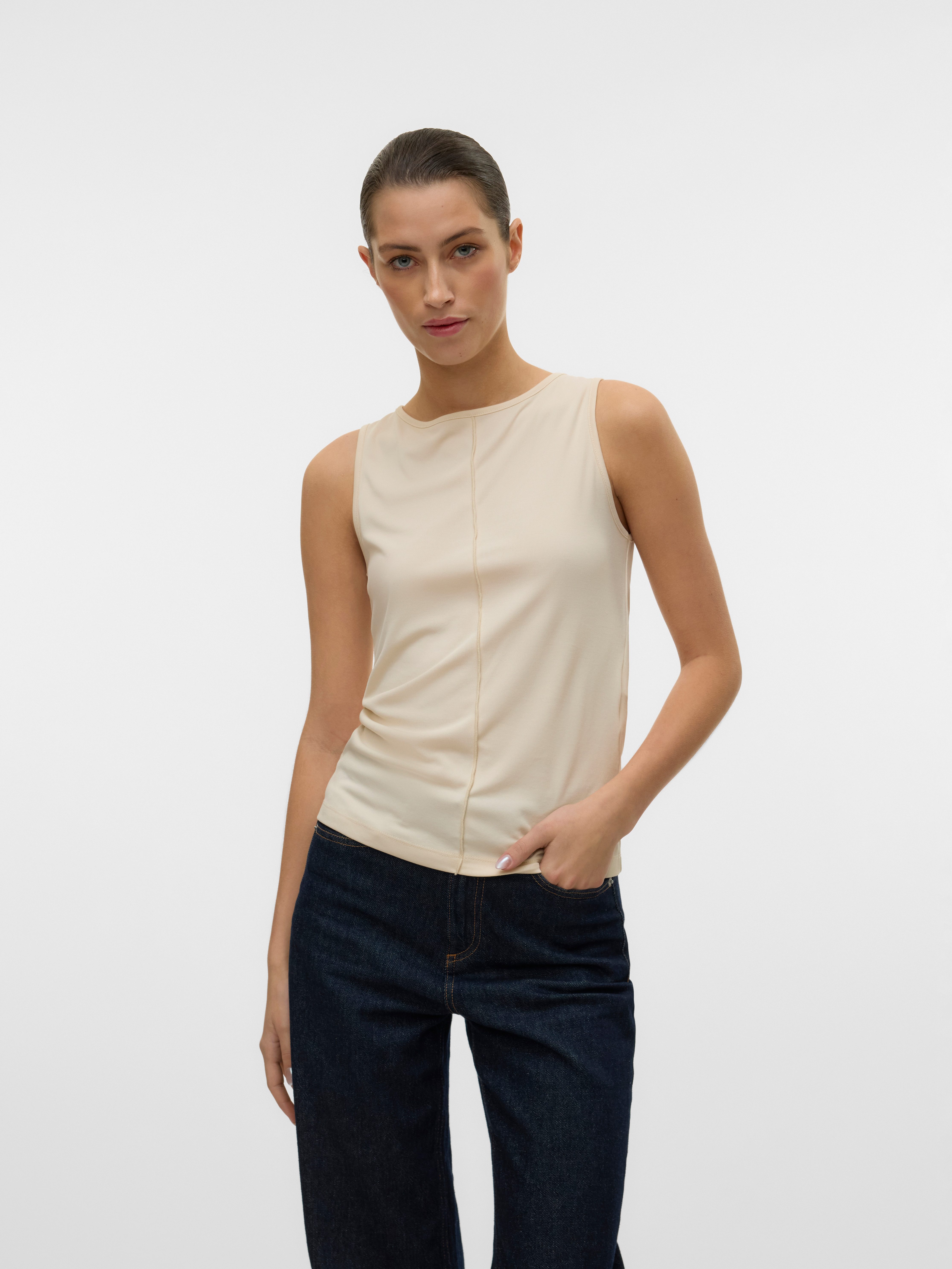 Vero Moda Tanktop VMMAGGIE BOATNECK TANK TOP VMA NOOS günstig online kaufen