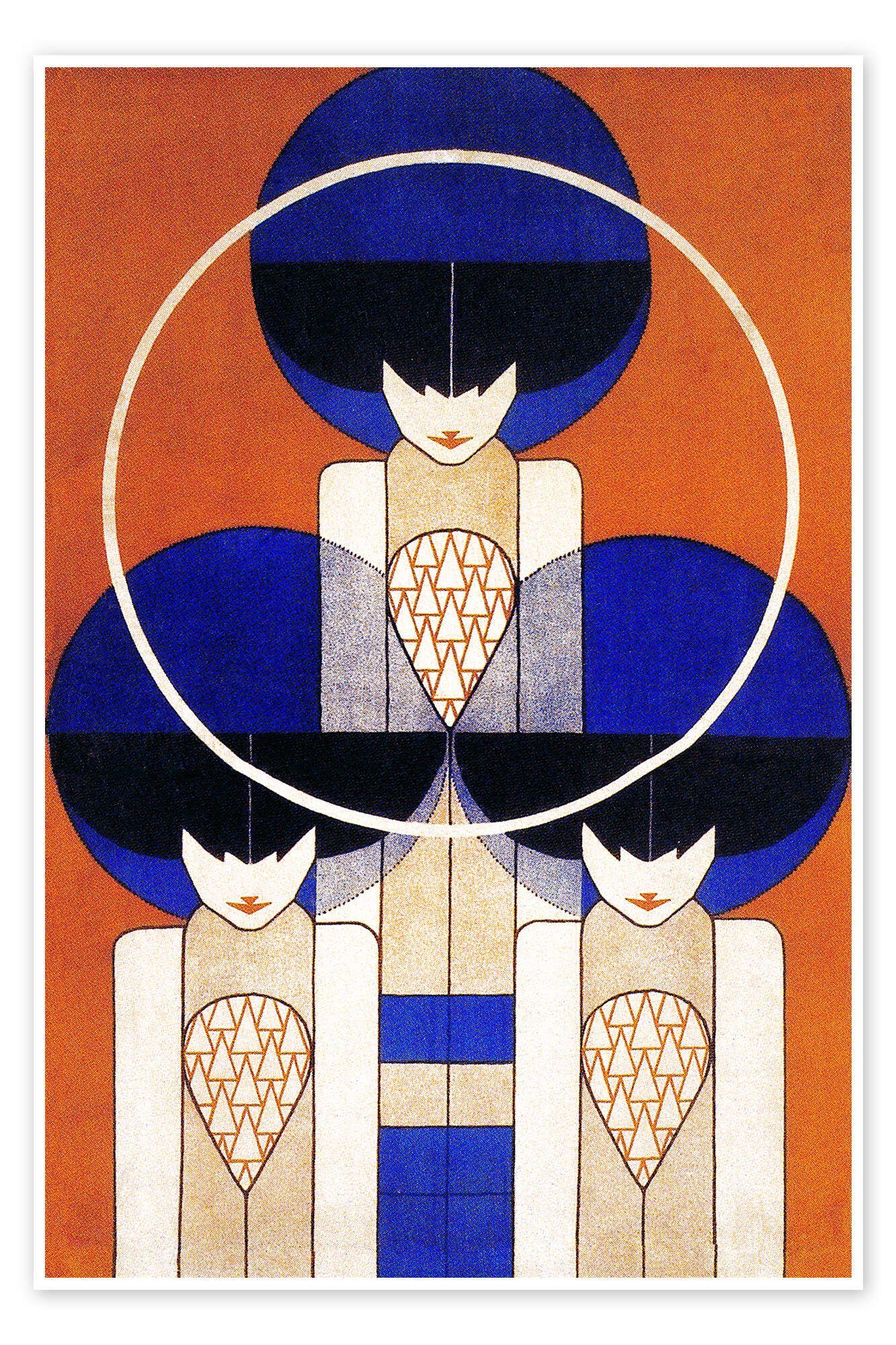 Posterlounge Poster Koloman Moser, Ver Sacrum, 1902 (Detail), Wohnzimmer Lounge Malerei