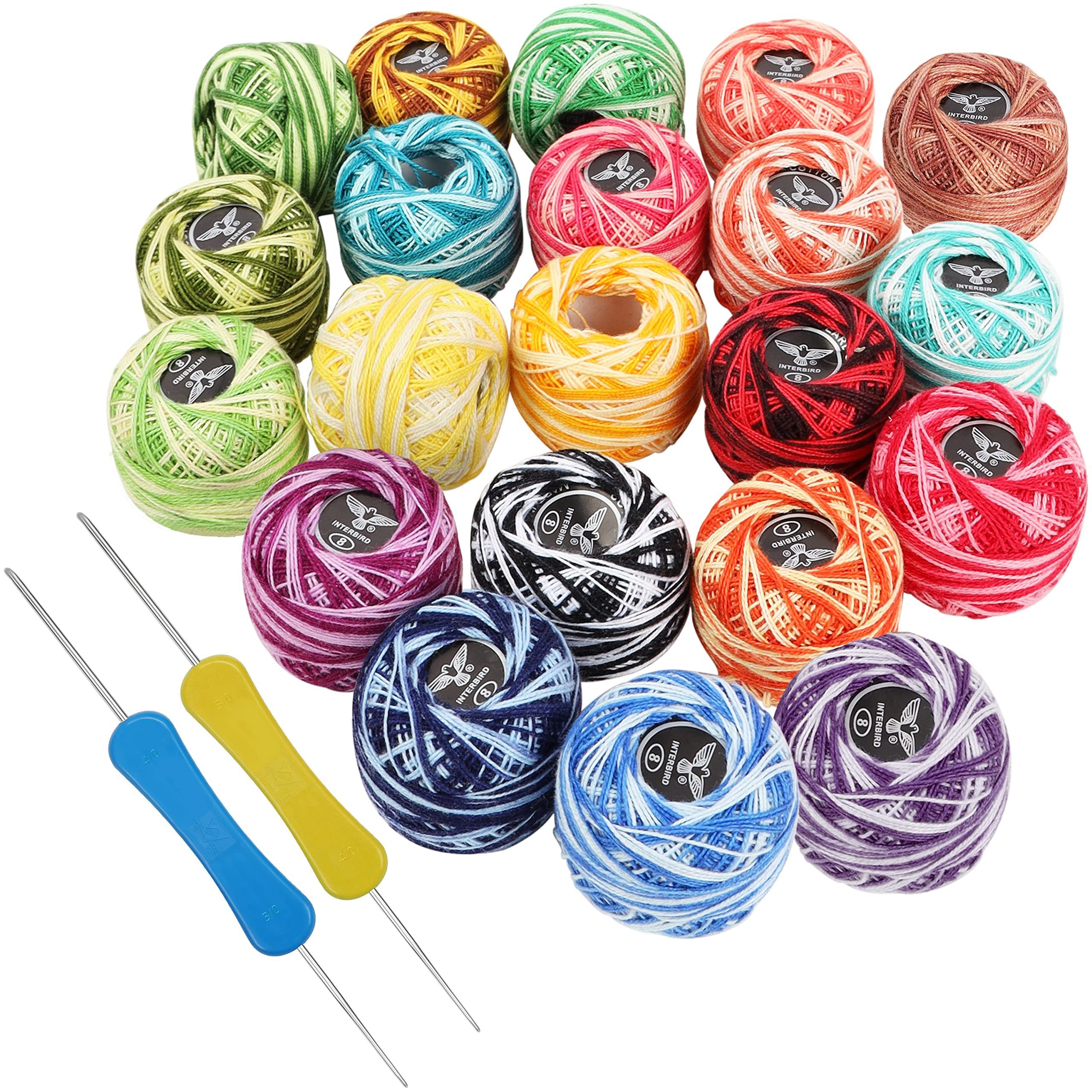 Kurtzy Bunte Häkelgarn-Set (42 Stück) - 1806m Baumwollgarn Bastelgarn, (42-St)