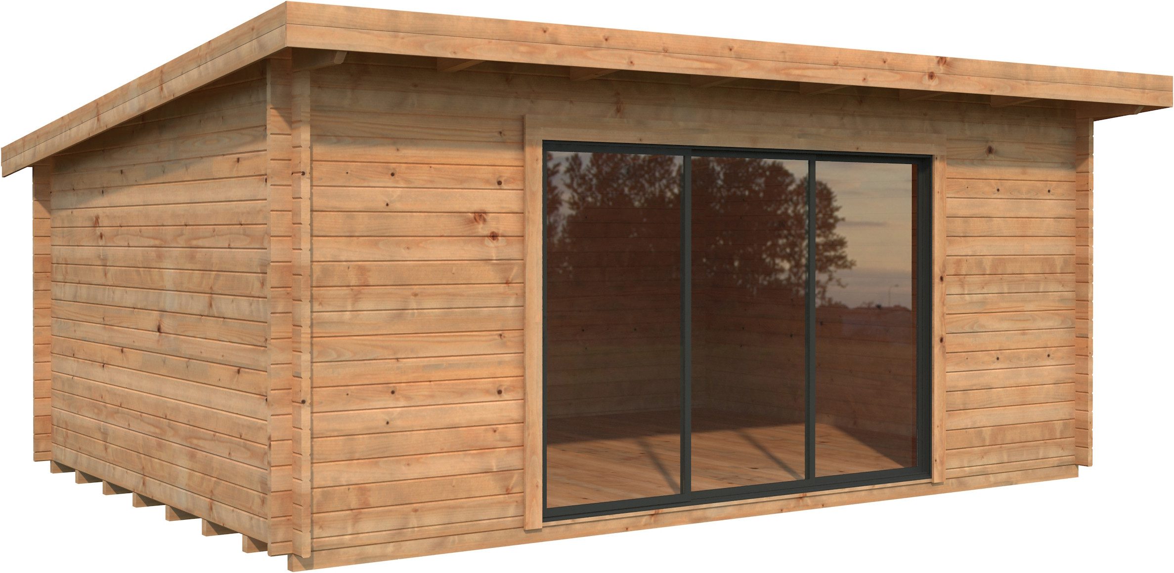 Palmako Gartenhaus Lea 19,4 m², Slide, BxT: 578x451 cm