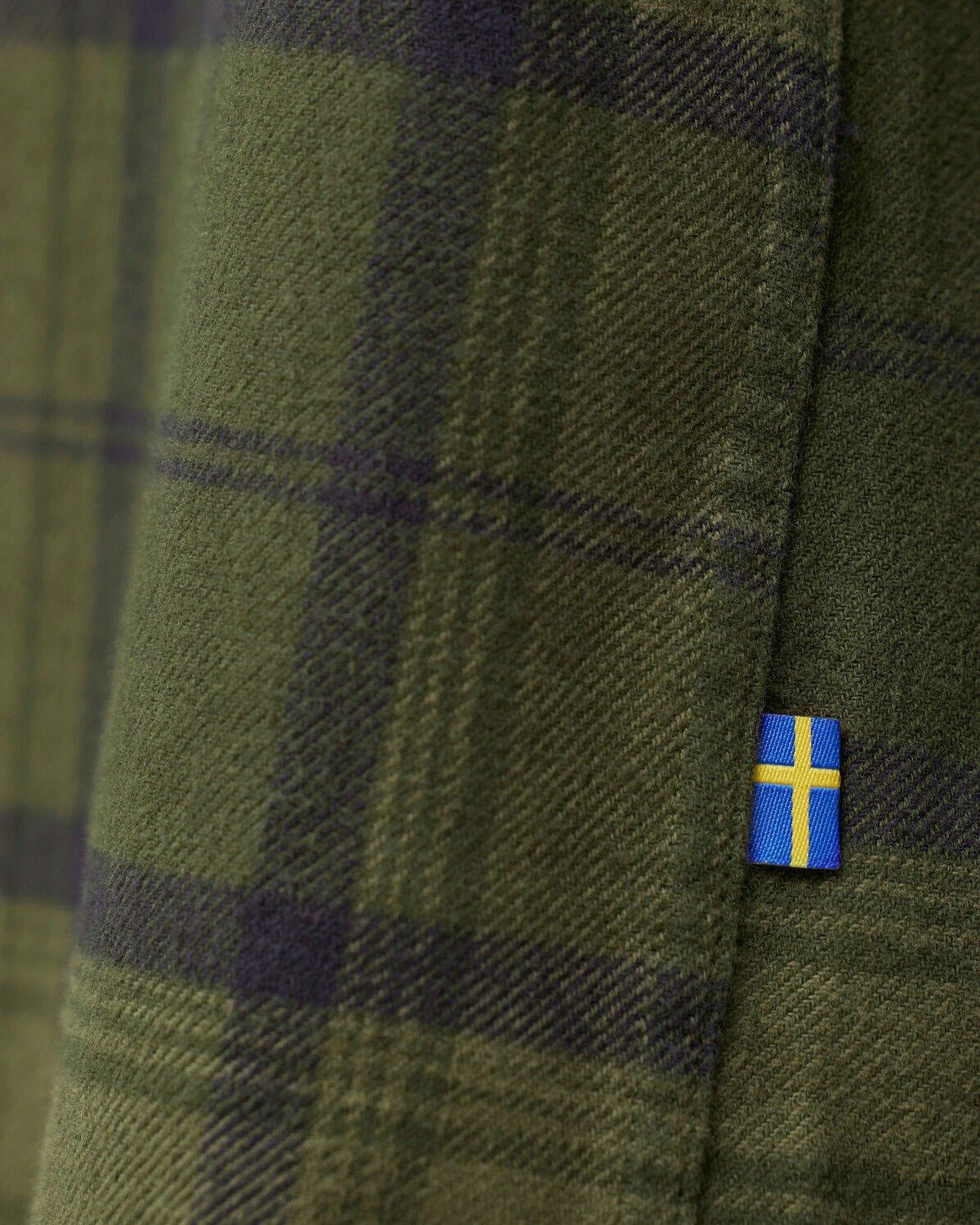 Övik Fjällräven Flanellhemd Green - Hemd Green Twill