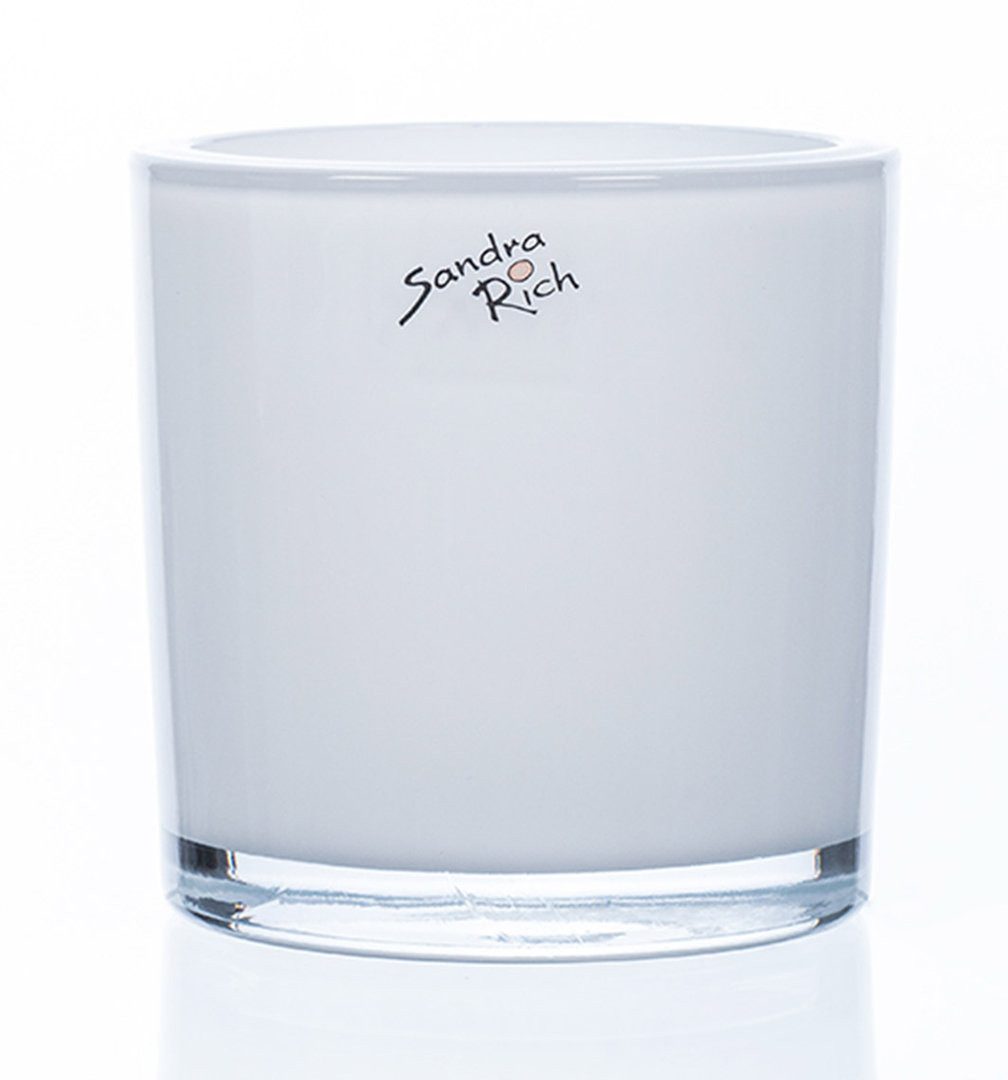 Sandra Rich Übertopf SANDRA RICH, Glasübertopf WEISS "cylindrical heavy Pot günstig online kaufen