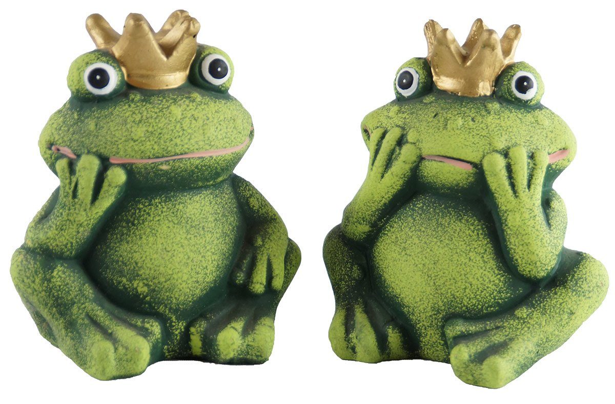 Dekofigur 2er Set Toller Breitmaulfroschkönig