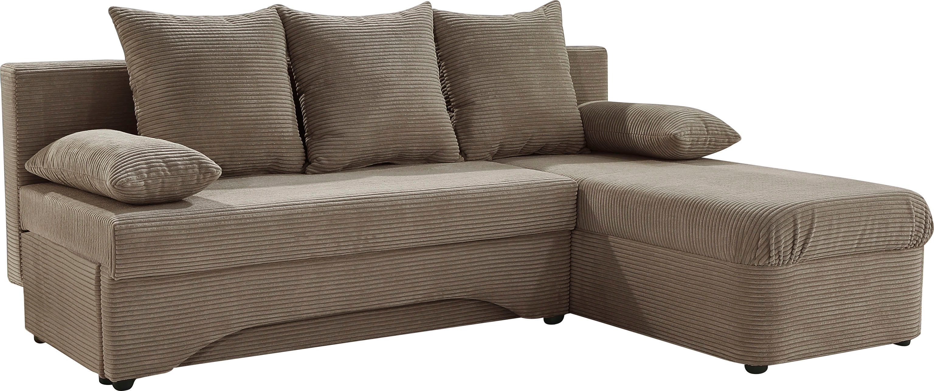 Jockenhöfer Gruppe Ecksofa L-Form, B: 191 cm, mit Bettfunktion & Bettkasten