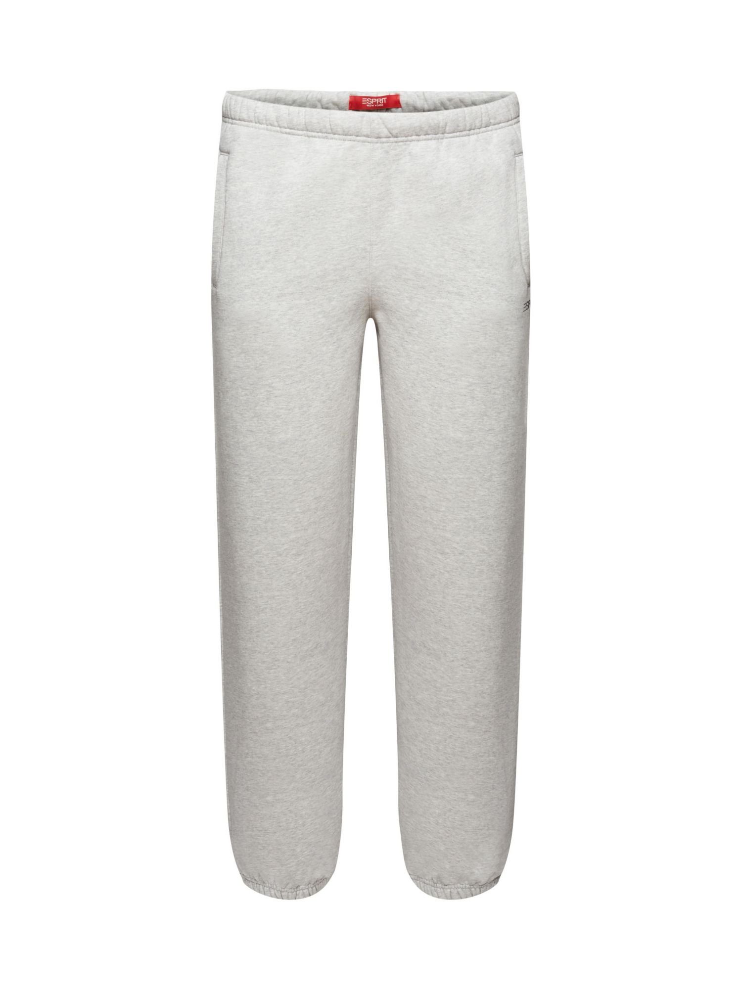 Esprit Jogginghose Logo-Sweatpants aus Baumwollfleece LIGHT GREY