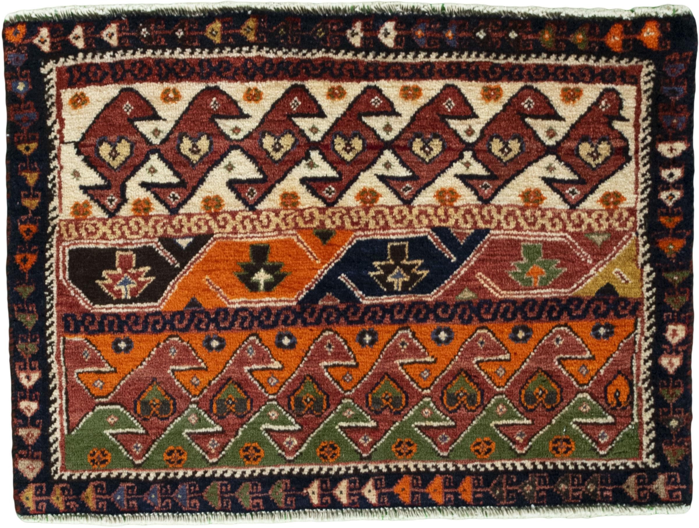 Nain Trading Orientteppich Shiraz 68x48 Handgeknüpfter Orientteppich / Perserteppich, rechteckig, Höhe: 10 mm