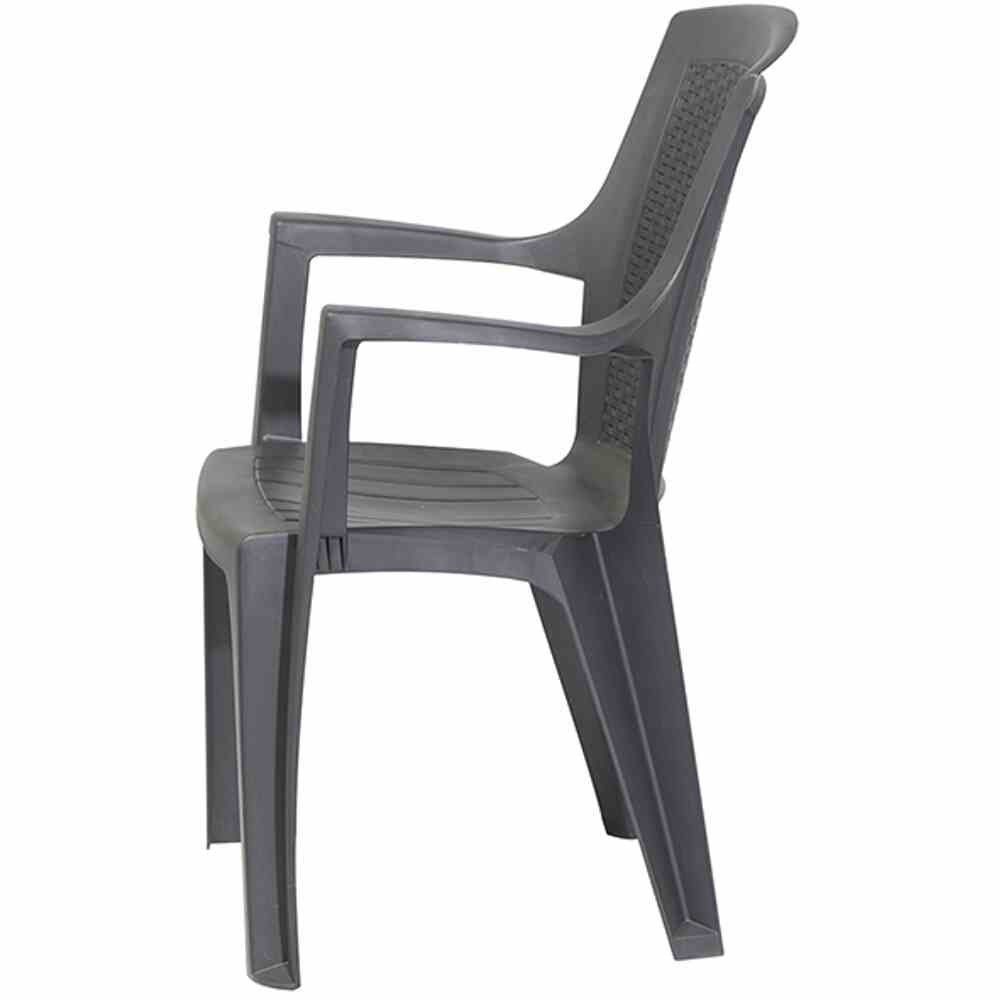 GAUTZSCH Gartenstuhl in anthrazit, Kunststoff - 46x91x55cm (BxHxT)