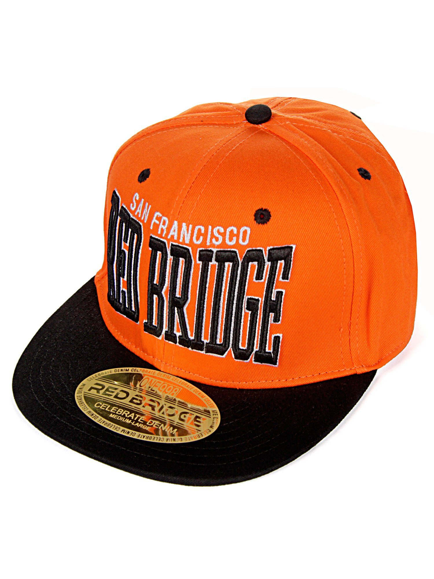 RedBridge Baseball kontrastfarbigem orange-schwarz Cap Schirm mit Durham