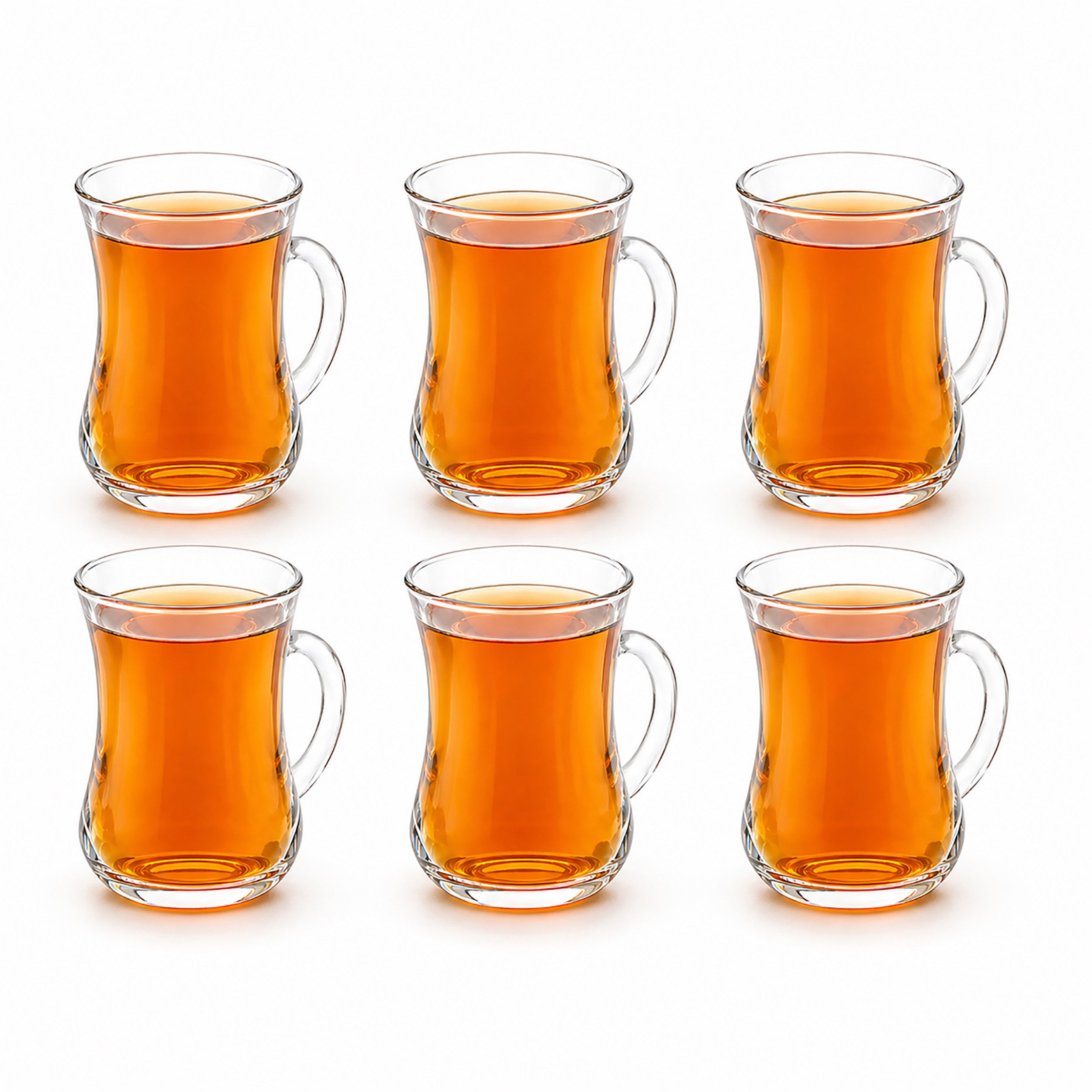 Annastore Teeglas Teegläser 12er Set mit Henkel im orientalischer Stil 150 ml Teeglas, Teeglas, Hitzebeständig