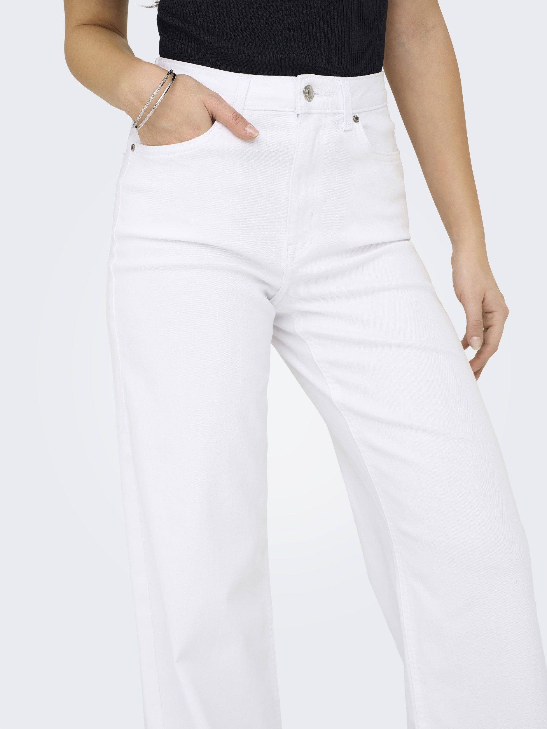 ONLY Bequeme Jeans ONLMADISON BLUSH HW WIDE DNM CRO NO