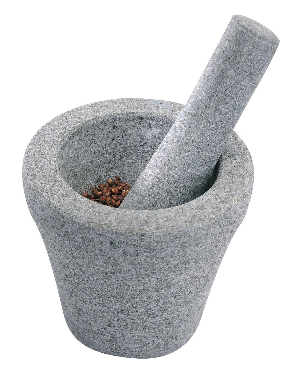 GEFU Mörser Granit Mörser VESTO Mit Stößel Grau Granitmörser S