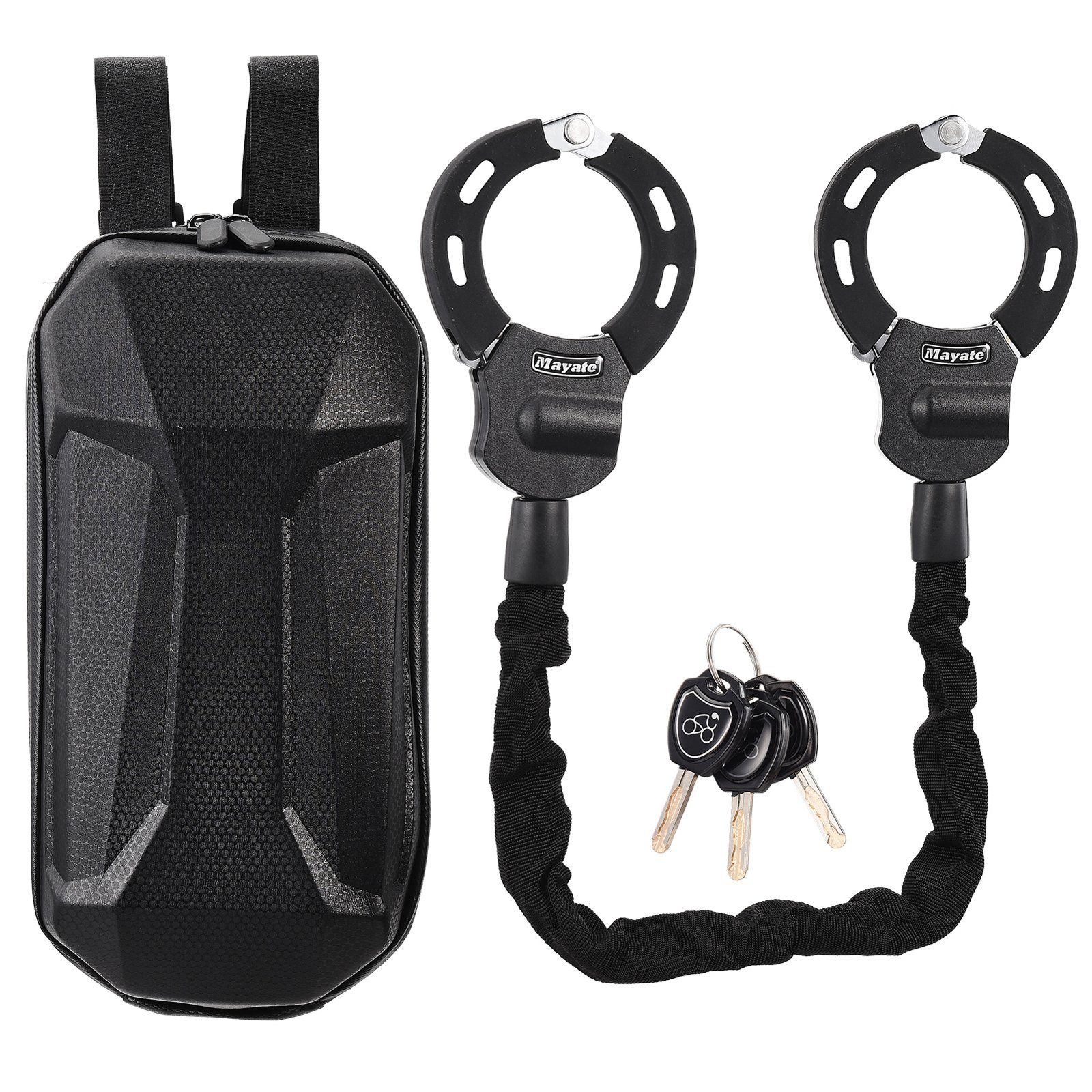 FUROKOY Kettenschloss Kettenschloss Fahrrad, Motorrad Kettenschloss wickeln Tuch, Kettenschloss Fahrrad( Schloss + wasserdichte Tasche)