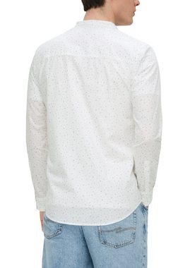 QS Langarmhemd Baumwollhemd mit All-over-Print