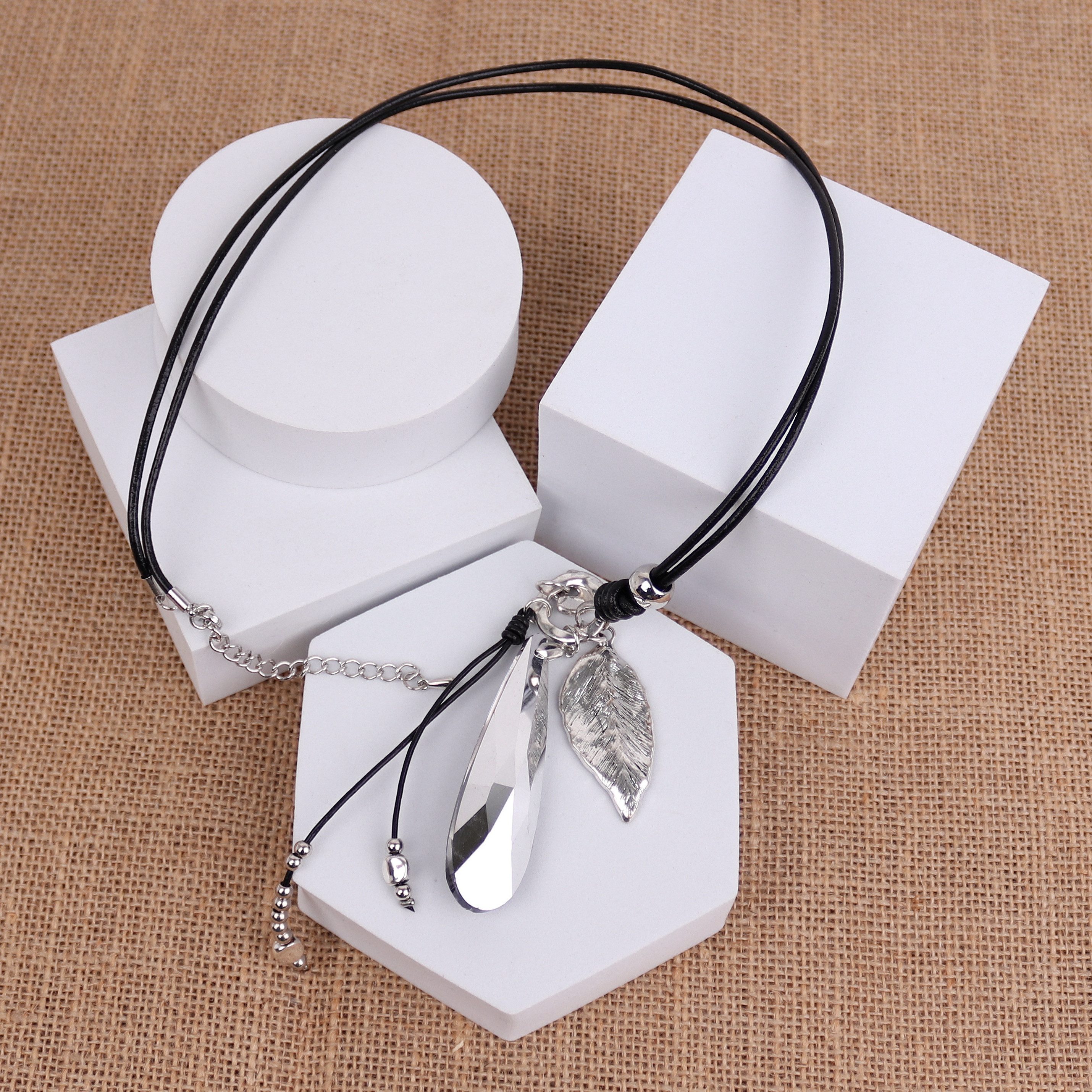 MIRROSI Lange Kette Damen Halskette mit elegantem Anhänger aus Metall ca.90 günstig online kaufen