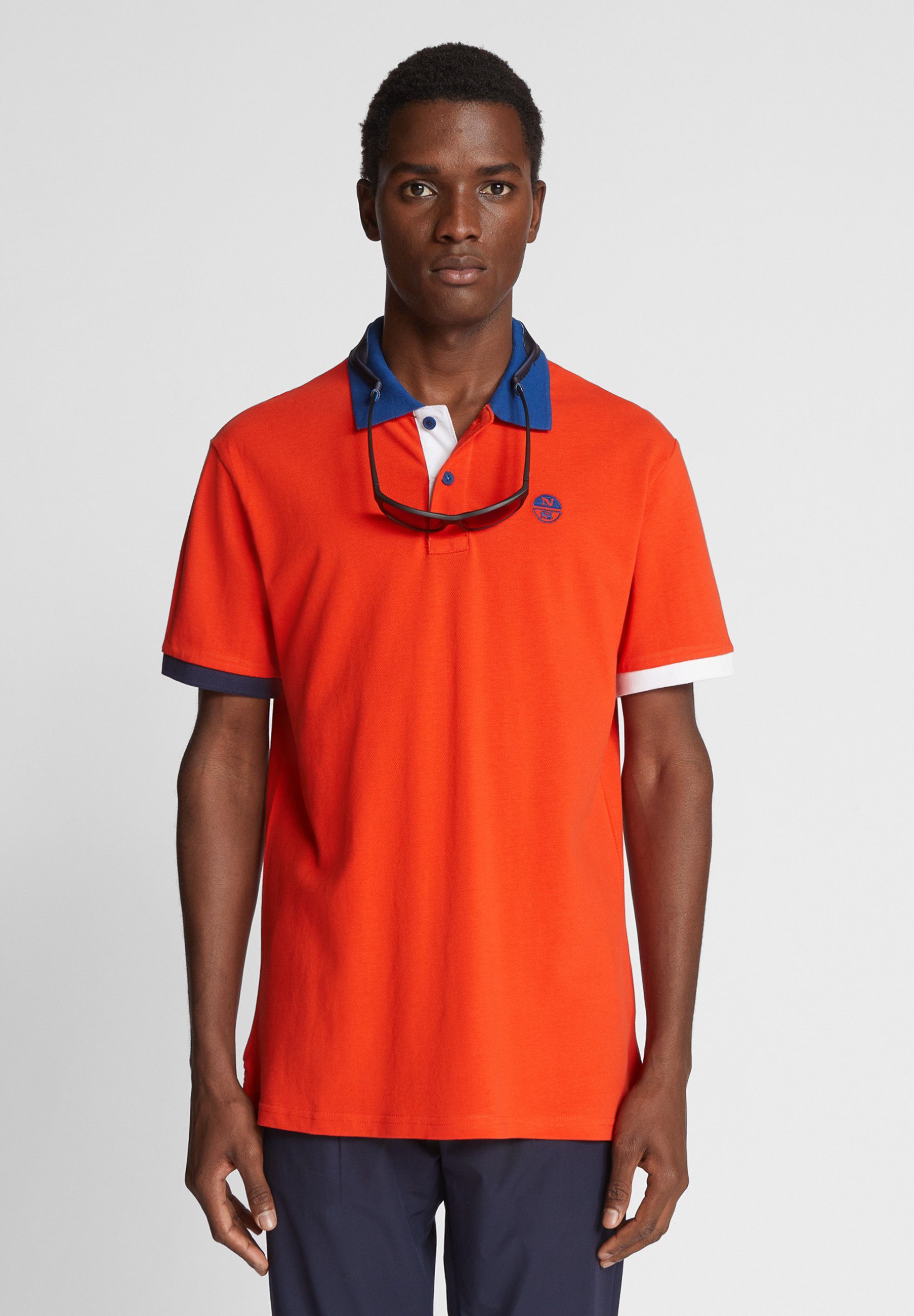 Colour-Block Polo North mit Sails LOBSTER Poloshirt