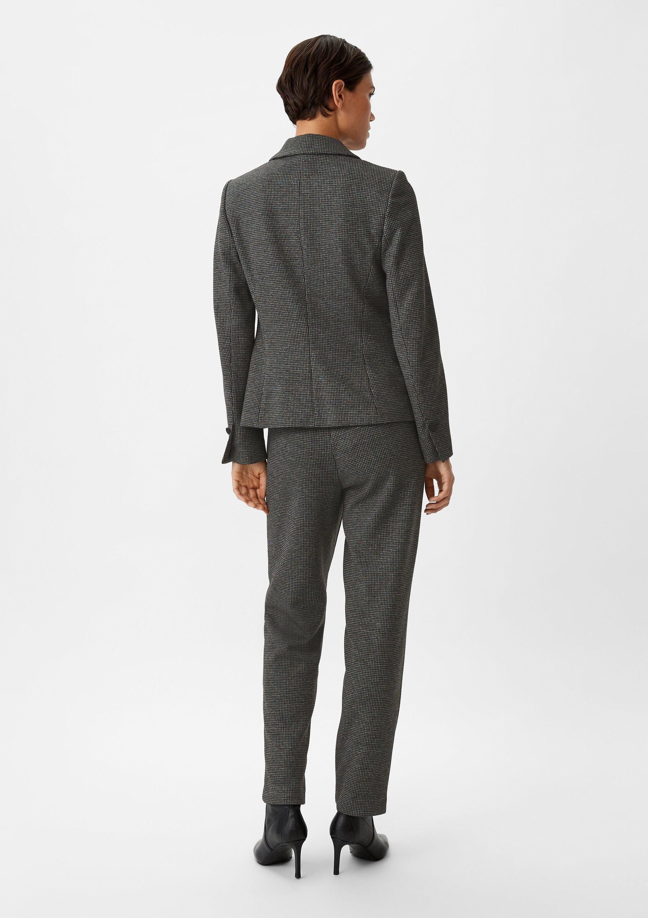 comma Jackenblazer Indoor-Blazer Blazer mit Pepita-Muster