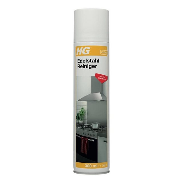 HG HG Edelstahl Reiniger 300ml – Gegen Fett, Schmutz und Fingerabdrücke (Küchenreiniger