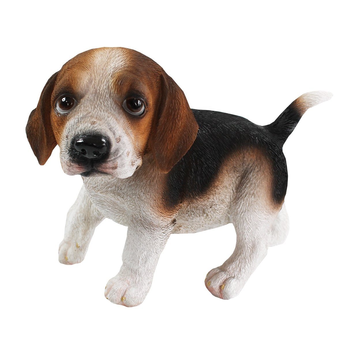 colourliving Tierfigur Beagle Figur stehend Hundefigur lebensecht Deko Hundefigur (1x stehend), handbemalt, wetterfest, lebensecht wirkend