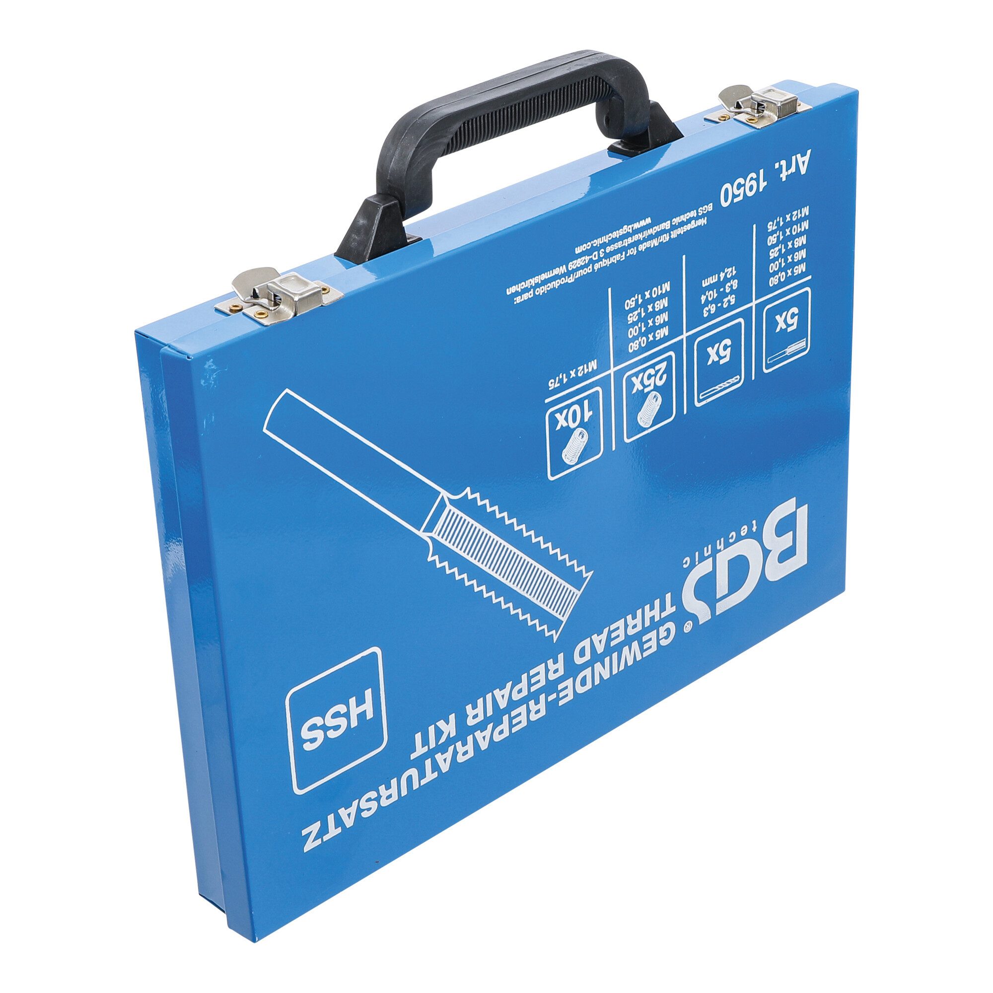 BGS technic Gewindeschneider BGS Gewinde-Reparatursatz M5 - M12 130-tlg.