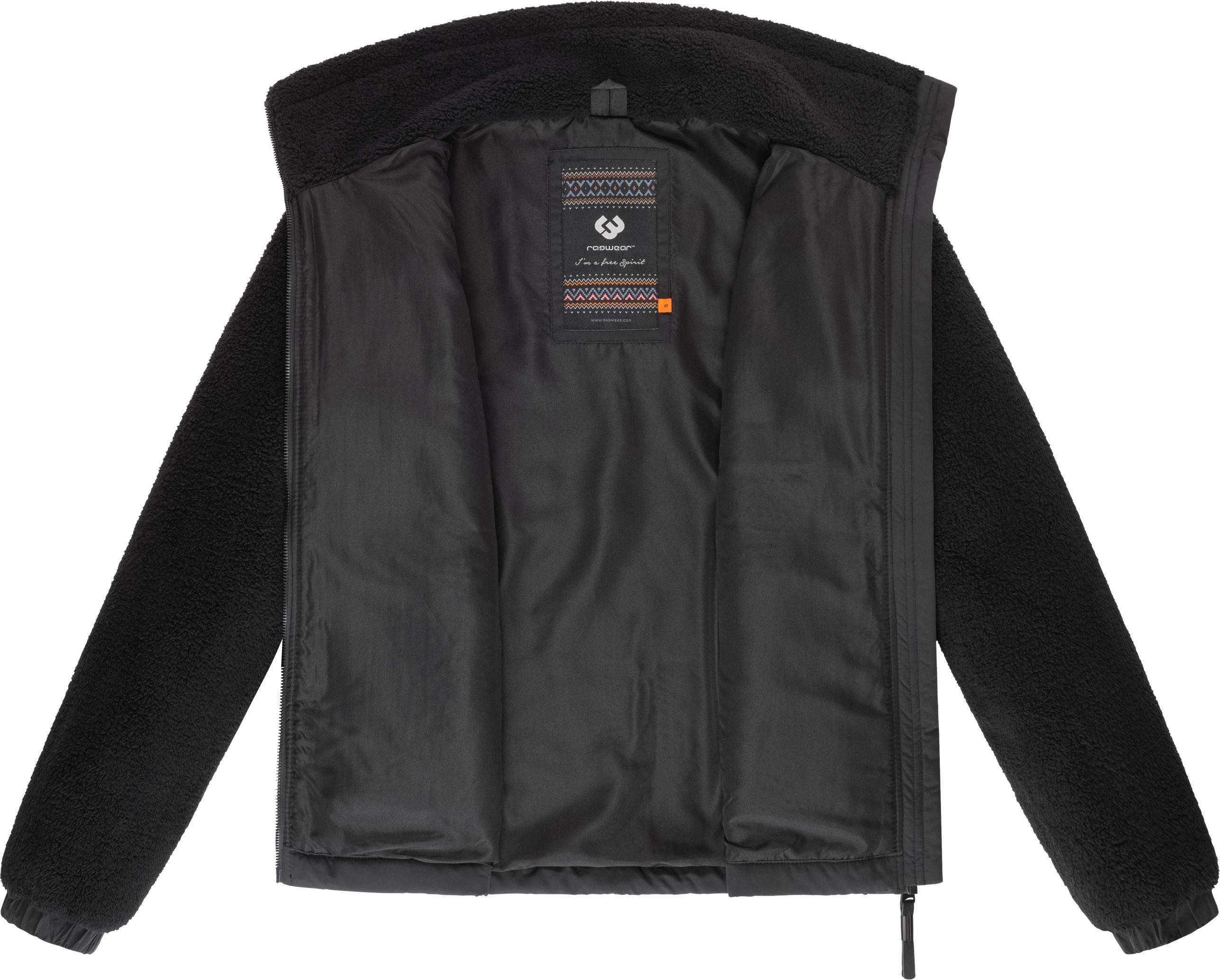 Ragwear Plüschjacke Arctika Flauschige Übergangsjacke aus Teddyfleece