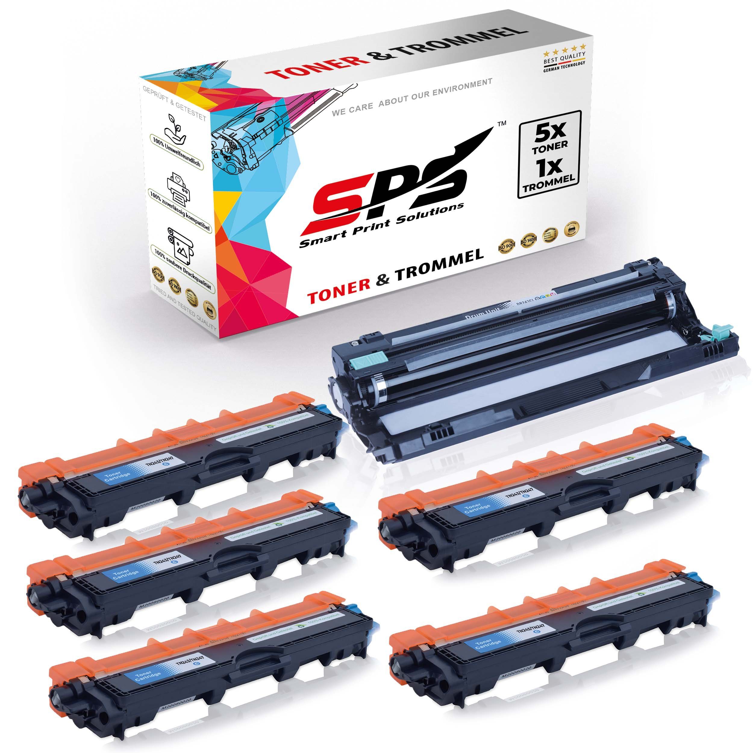 SPS Tonerkartusche Kompatibel für Brother HL-L3210 DR-243CL TN-247C, (6er Pack)