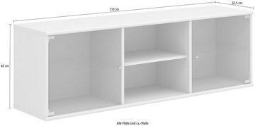 Hammel Furniture Lowboard Mistral, Hochwertig Schrank, hängend/stehend montierbar, mit zwei Glastüren, B: 133 cm, anpassungsbar Designmöbel