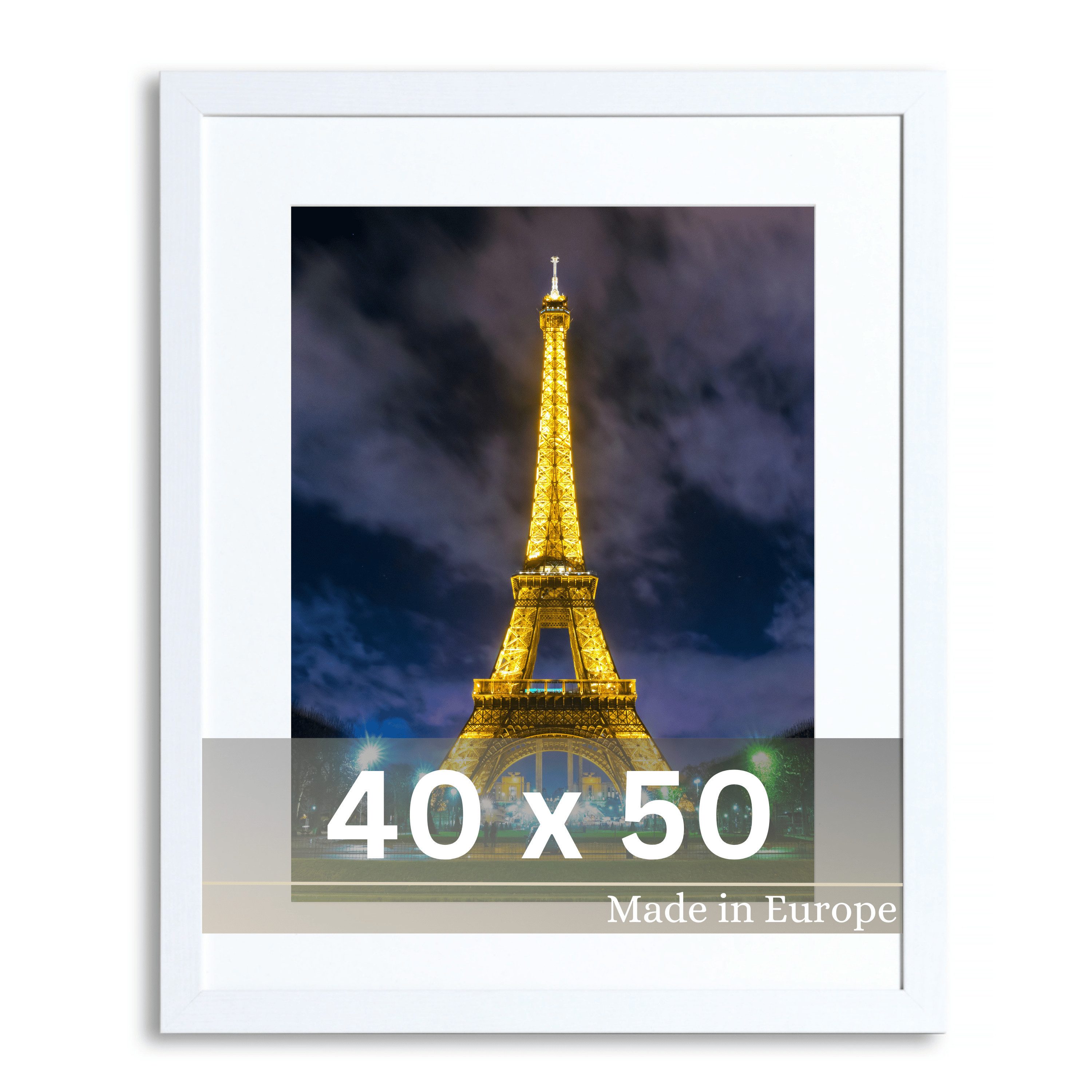 Victor (Zenith) Bilderrahmen Richter, Bilderrahmen Weiß 40x50 cm mit 30x40 günstig online kaufen