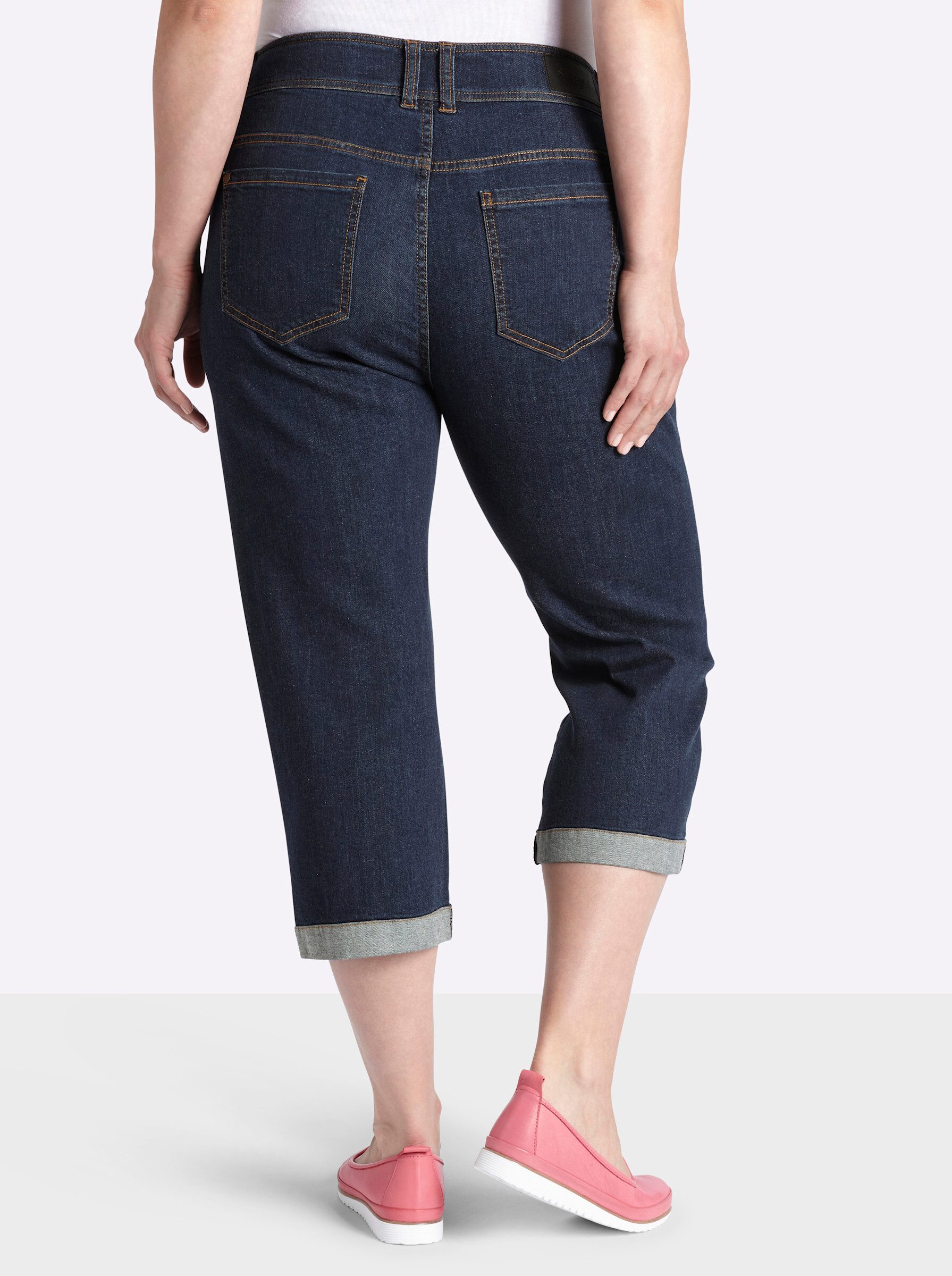 Sheego Jeansshorts 3/4-Jeans erhöht günstig online kaufen