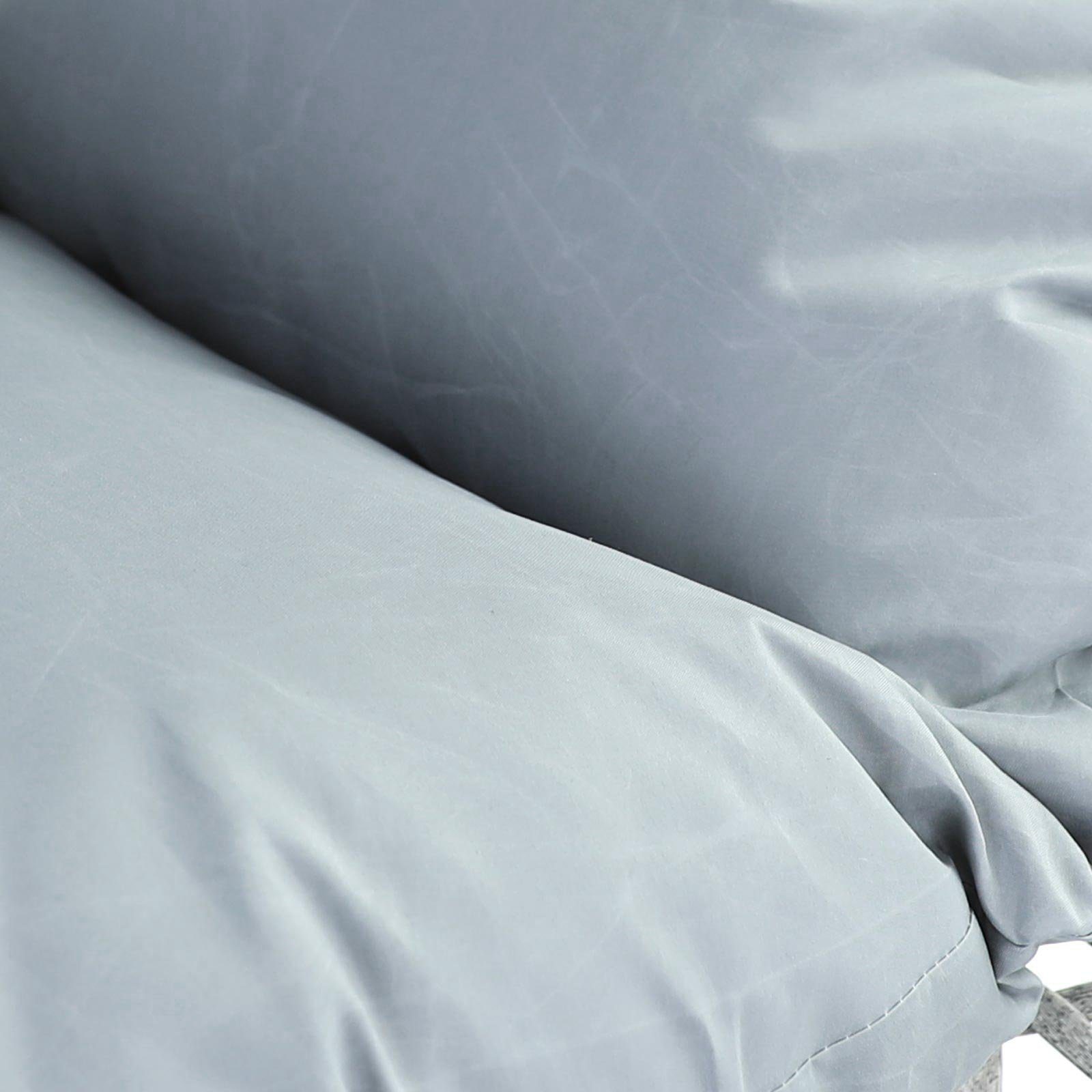 RAMROXX Hängesessel Luxus Hängesessel Style XXL Korb Gestell Grau mit Kissen Hell Grau