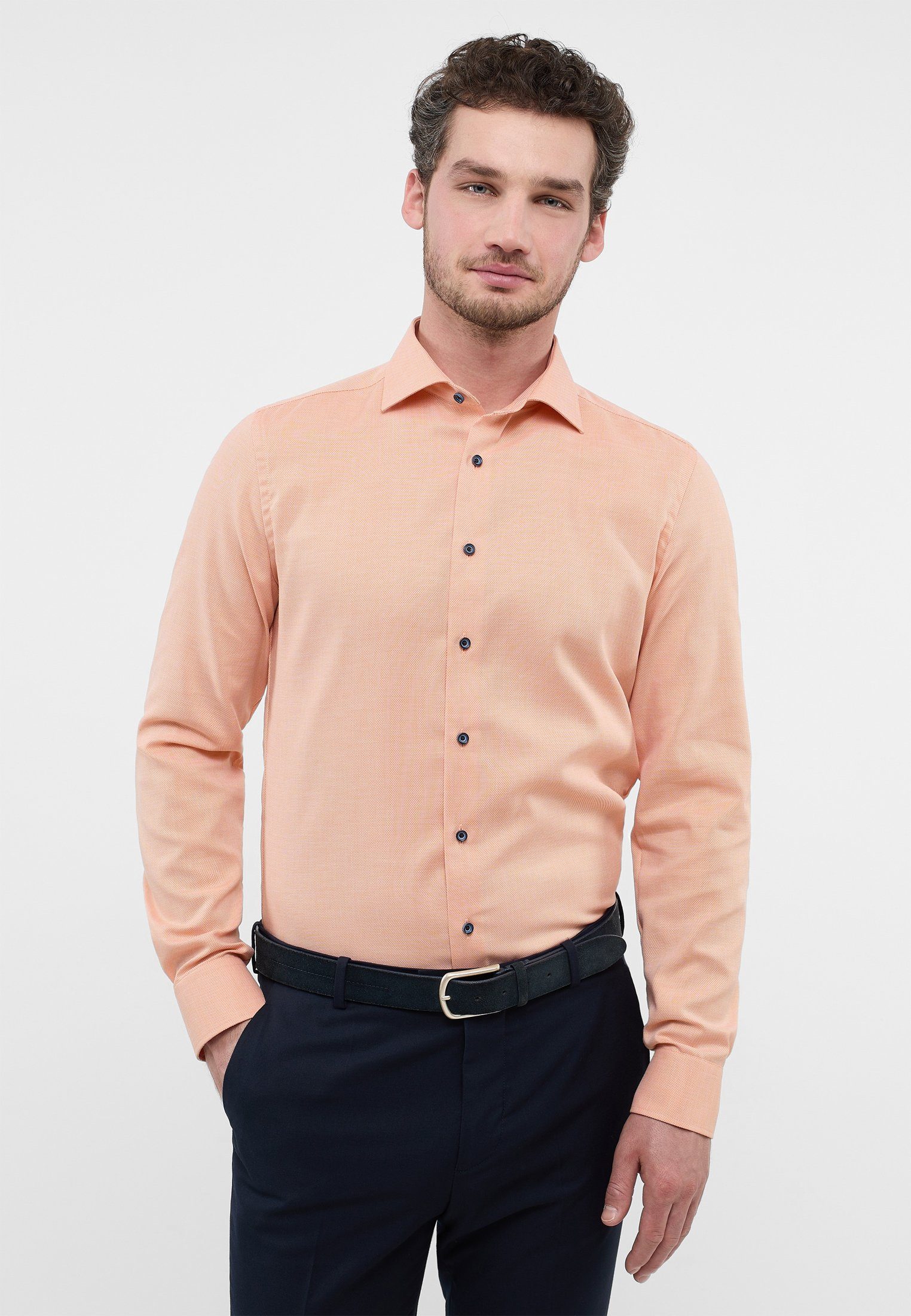 Eterna Langarmhemd SLIM FIT orange