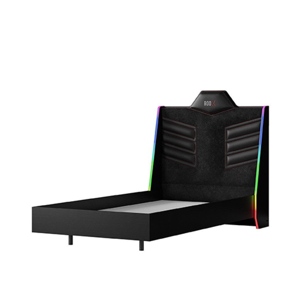 Einzelbett mit cm Möbel-Lux Sound-LED, Roox, 100x200