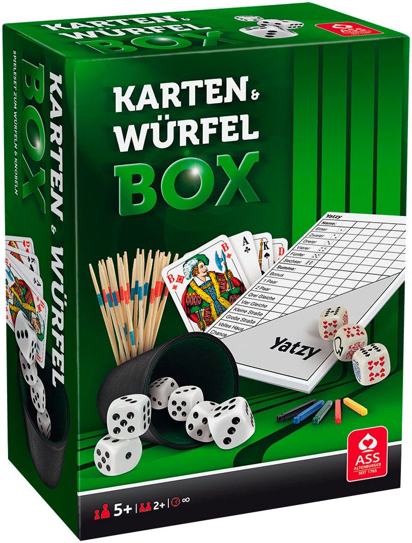 Cartamundi Spielesammlung Würfel- und Kartenbox, Spielesammlung, Made in Germany
