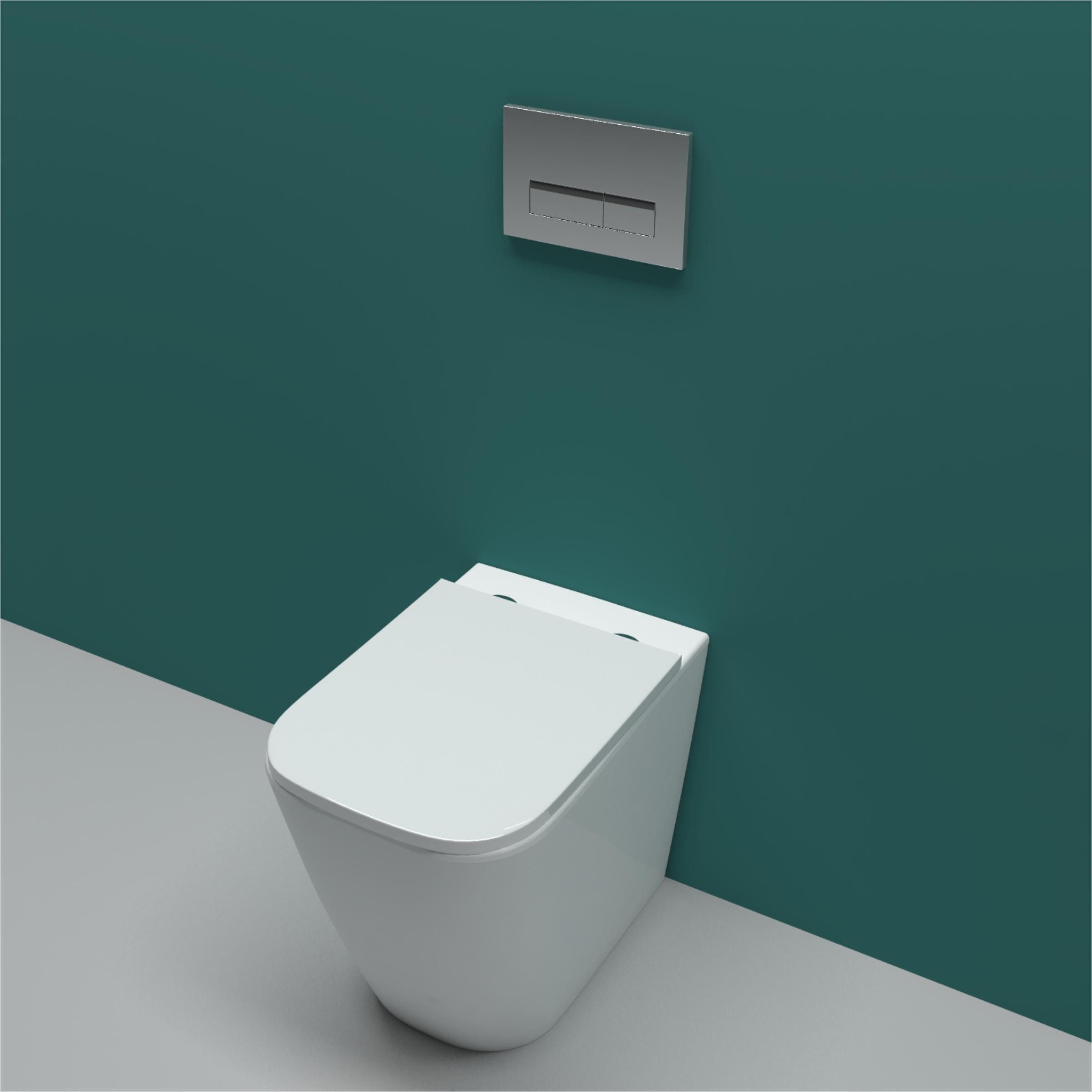Tiefspül-WC Stand-WC, spülrandlos, Tiefspüler, Weiß Softclose WC-Sitz toilette