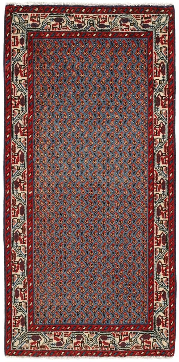 Orientteppich Sarough Mir Boteh 60x121 Handgeknüpfter Orientteppich, Nain Trading, rechteckig, Höhe: 12 mm