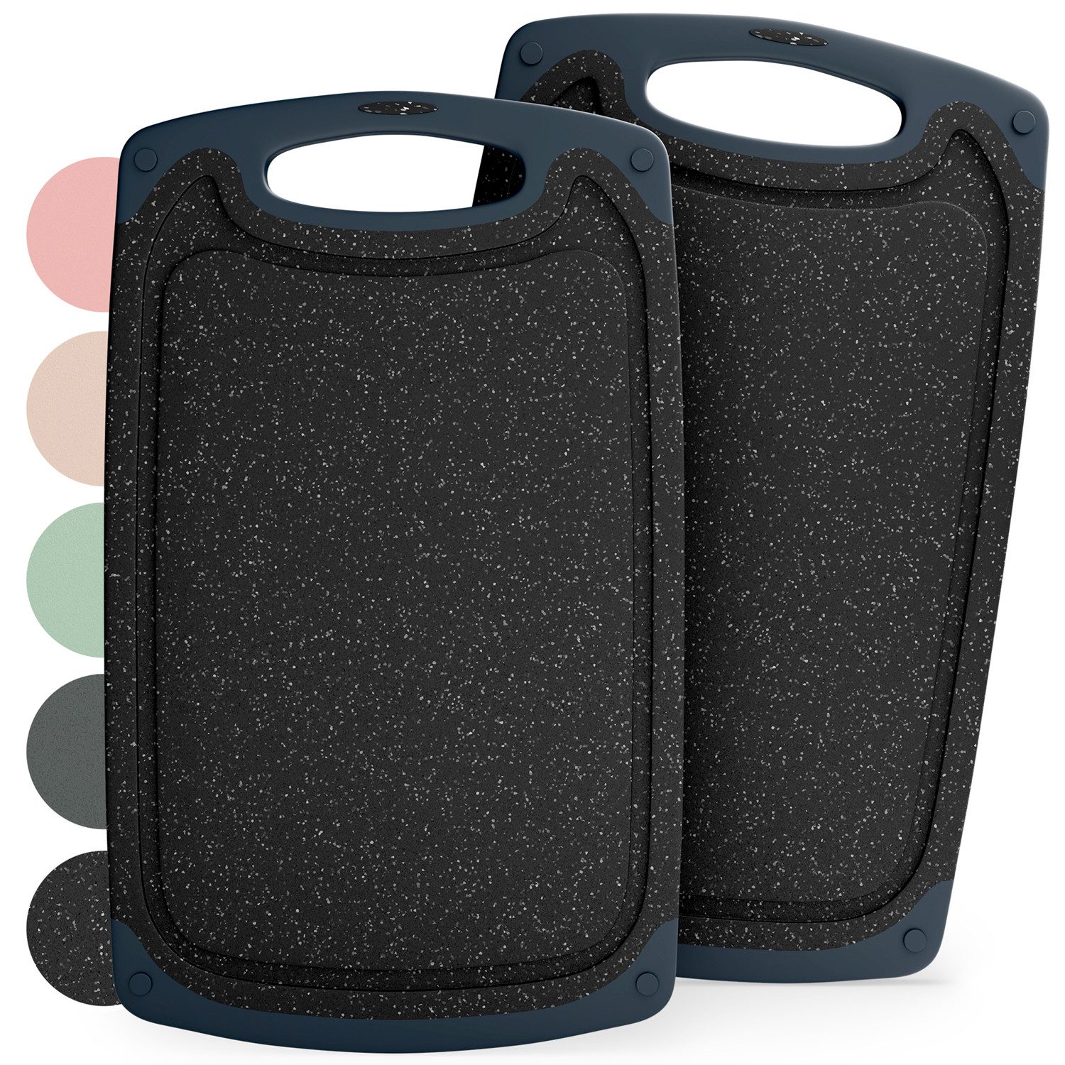 Blumtal Schneidebrett Frühstücksbrettchen Kunststoff, 2er-/3er-Set, verschiedene Größen, (2-St), Brettchen spülmaschinenfest Kunststoff BPA-frei