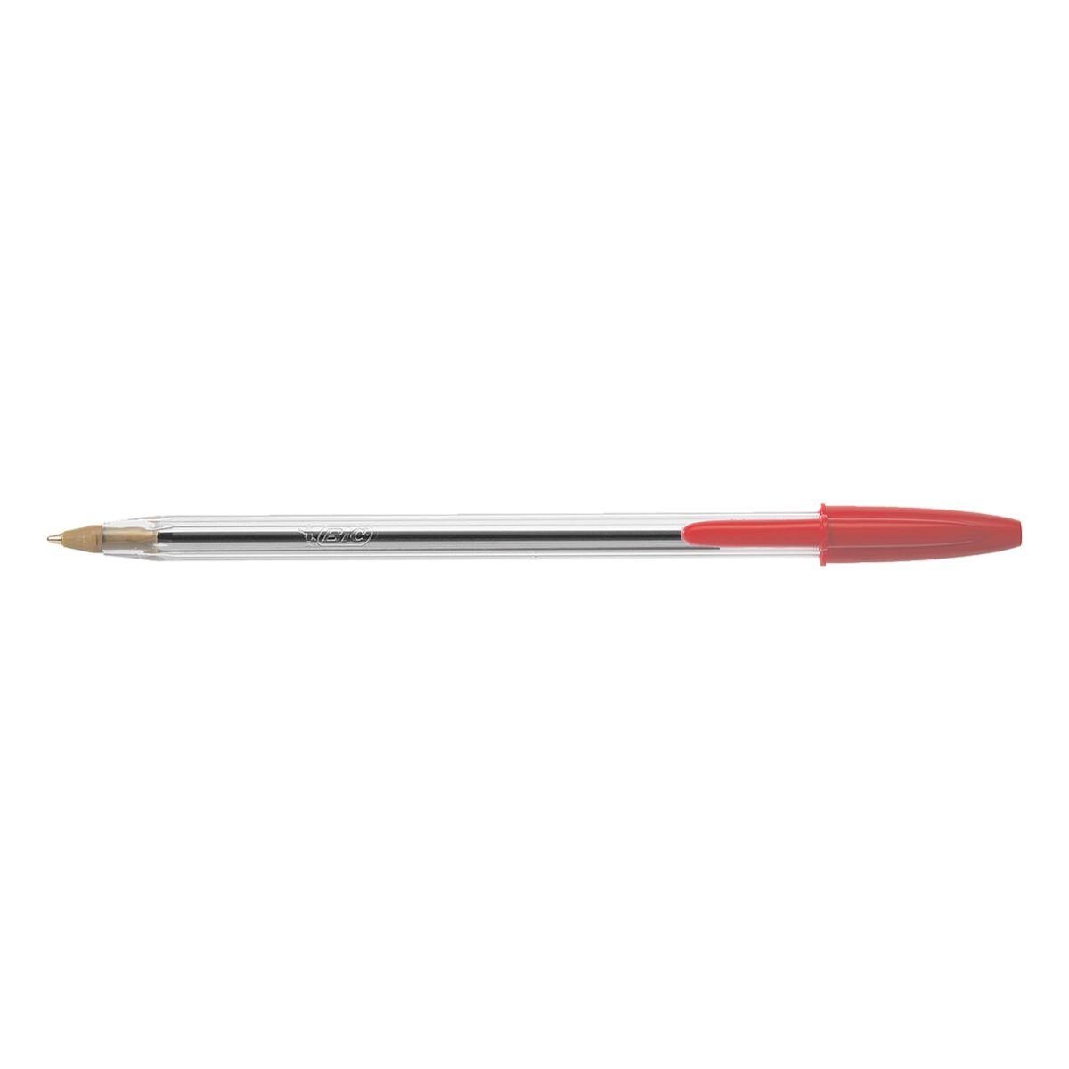 Cristal, BIC mit Kugelschreiber Kappe (50-tlg), rot