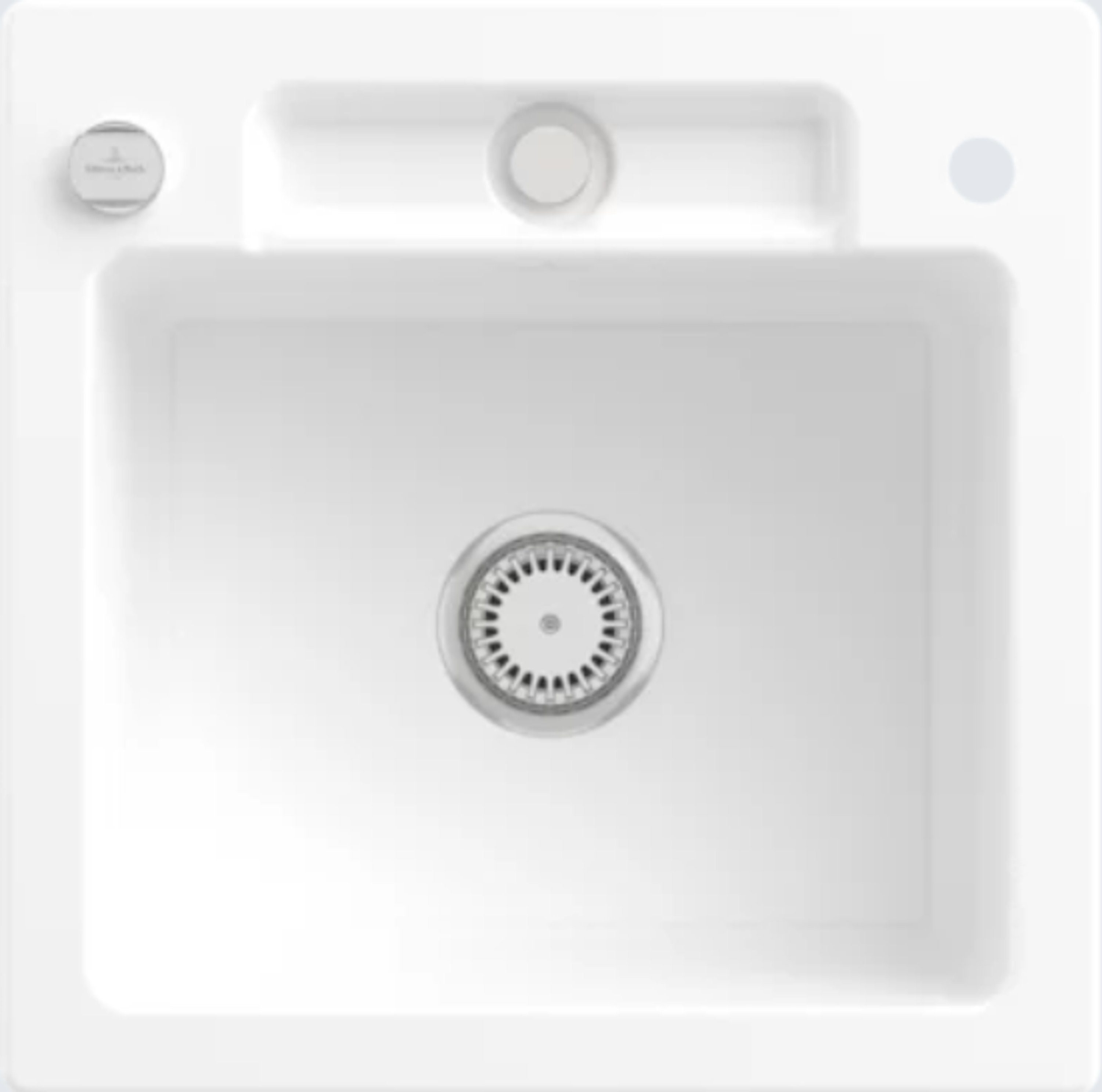 Villeroy & Boch Küchenspüle 3345 02 R1, Quadratisch, 51/22 cm, Siluet Serie, TitanCeram, flexibel drehbar