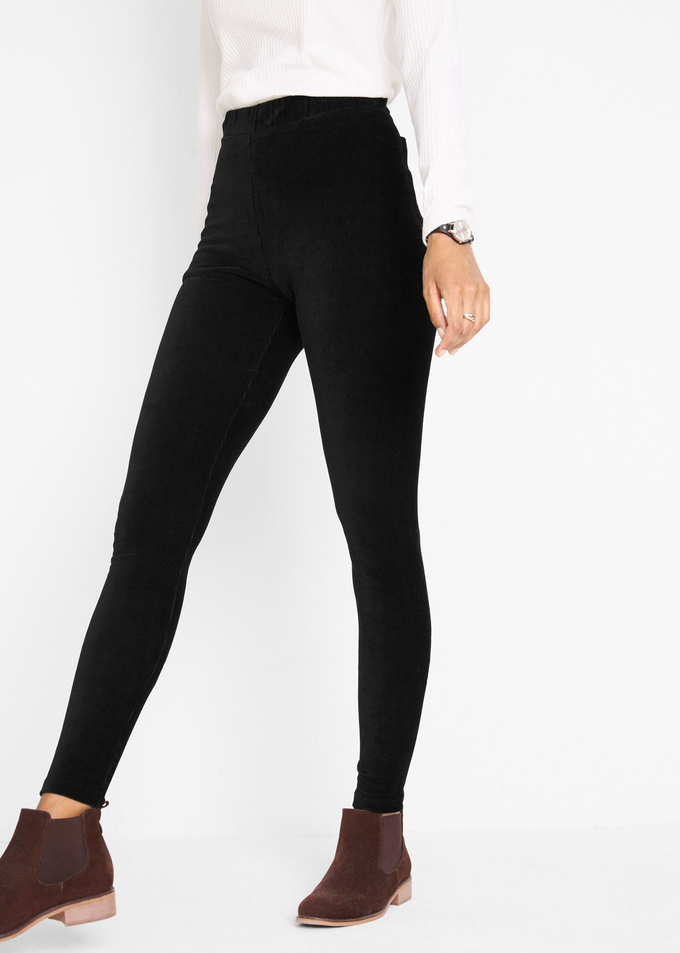 bonprix Leggings aus Feincord, mit Elasthan-Anteil, Skinny Fit