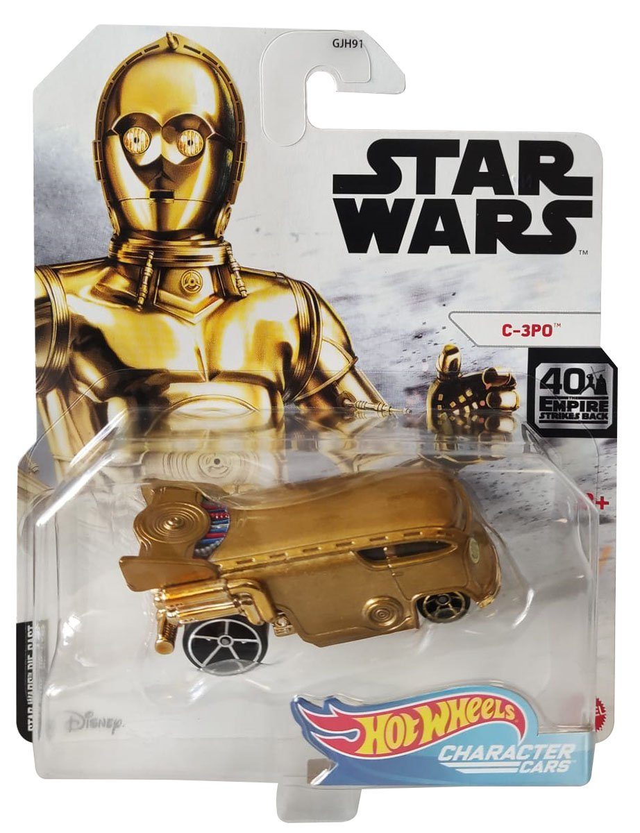 Mattel® GMJ02 Spielzeug-Rennwagen Cars Character C-3PO, Hot Mattel Star Wheels
