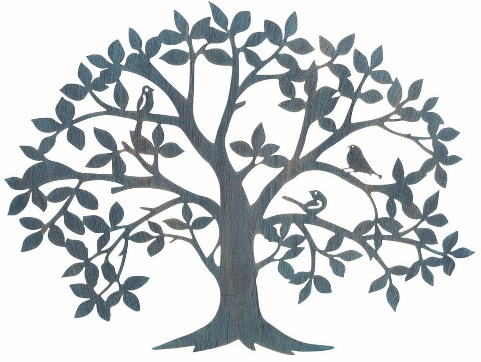 HOFMANN LIVING AND MORE Wanddekoobjekt Baum, Wanddeko, aus Metall