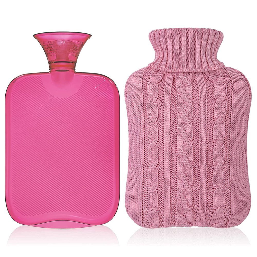 Mmgoqqt Wärmflasche »Wärmflasche ohne Bezug großer Öffnung Sichere und  Haltbare Naturkautschuk Bettflasche für Kinder und Erwachsene Geschenke für  Frauen