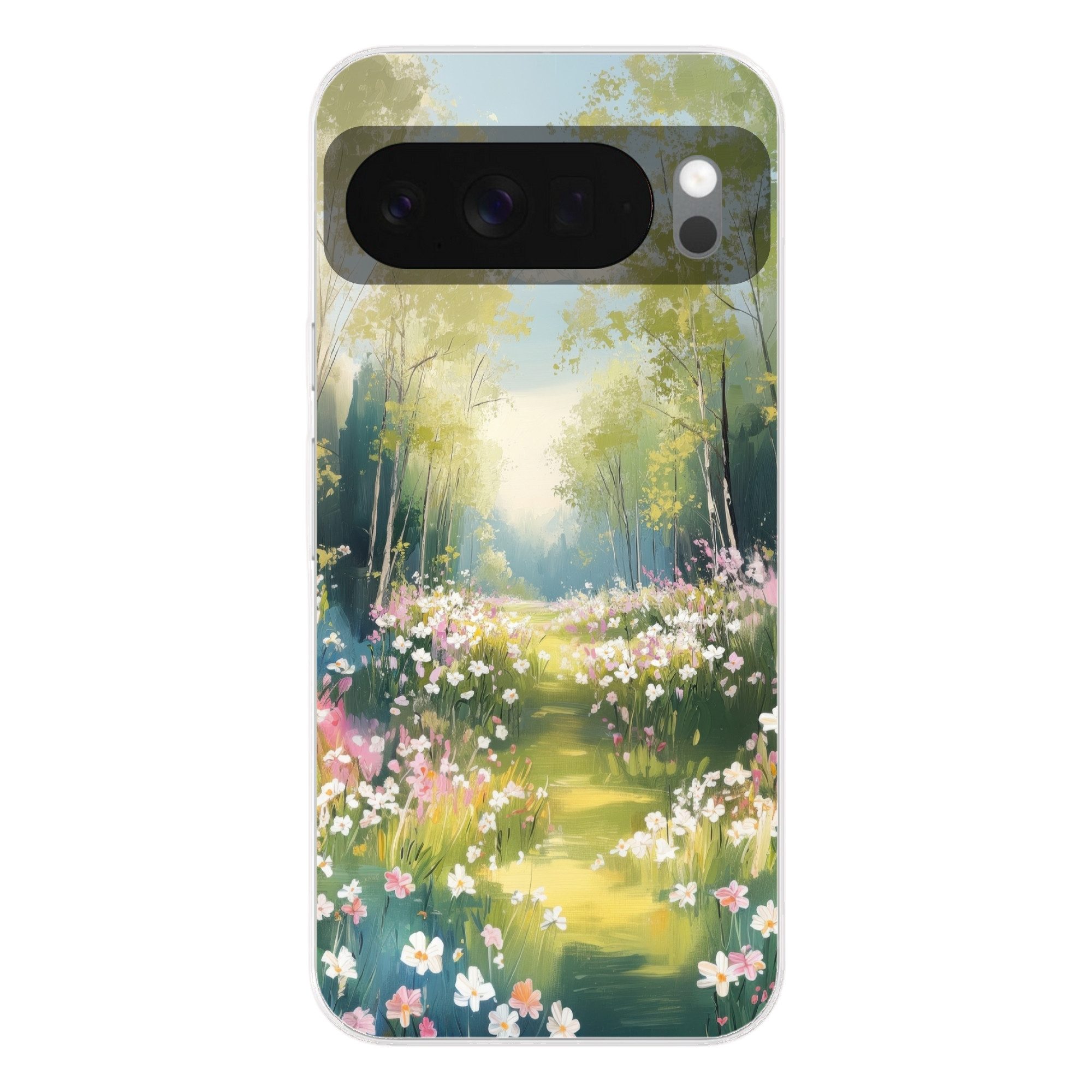 MuchoWow Handyhülle für Google Pixel 10 Pro XL Wald - Malerei - Farbenfroh, Phone Case, Silikon, Schutzhülle Dünn