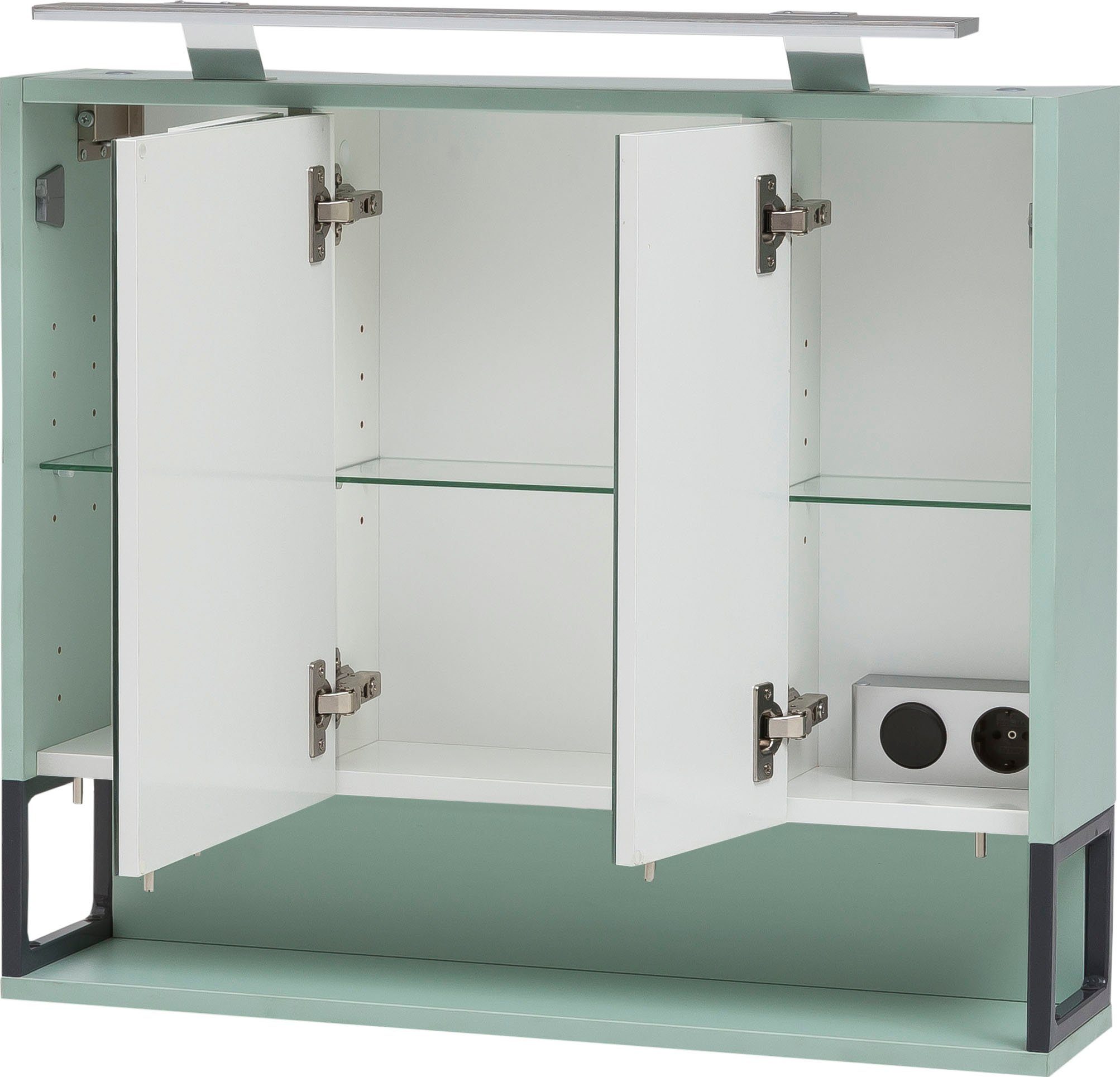 Schildmeyer Spiegelschrank Limone, Spiegelschrank, Made in Germany, B: 70 cm Solide Verarbeitung - Dieses Produkt ist in Deutschland gefertigt
