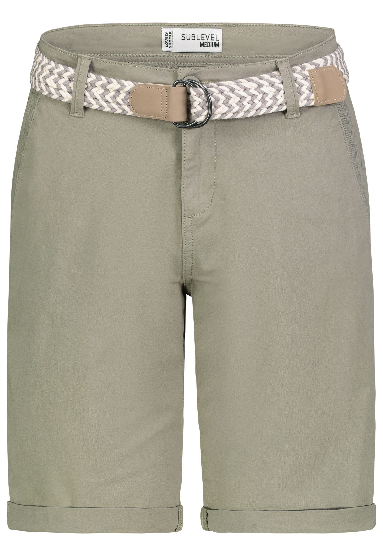 SUBLEVEL Shorts Damen Bermudas kurze Hose Baumwolle Jeans Sommer Chino Stof günstig online kaufen